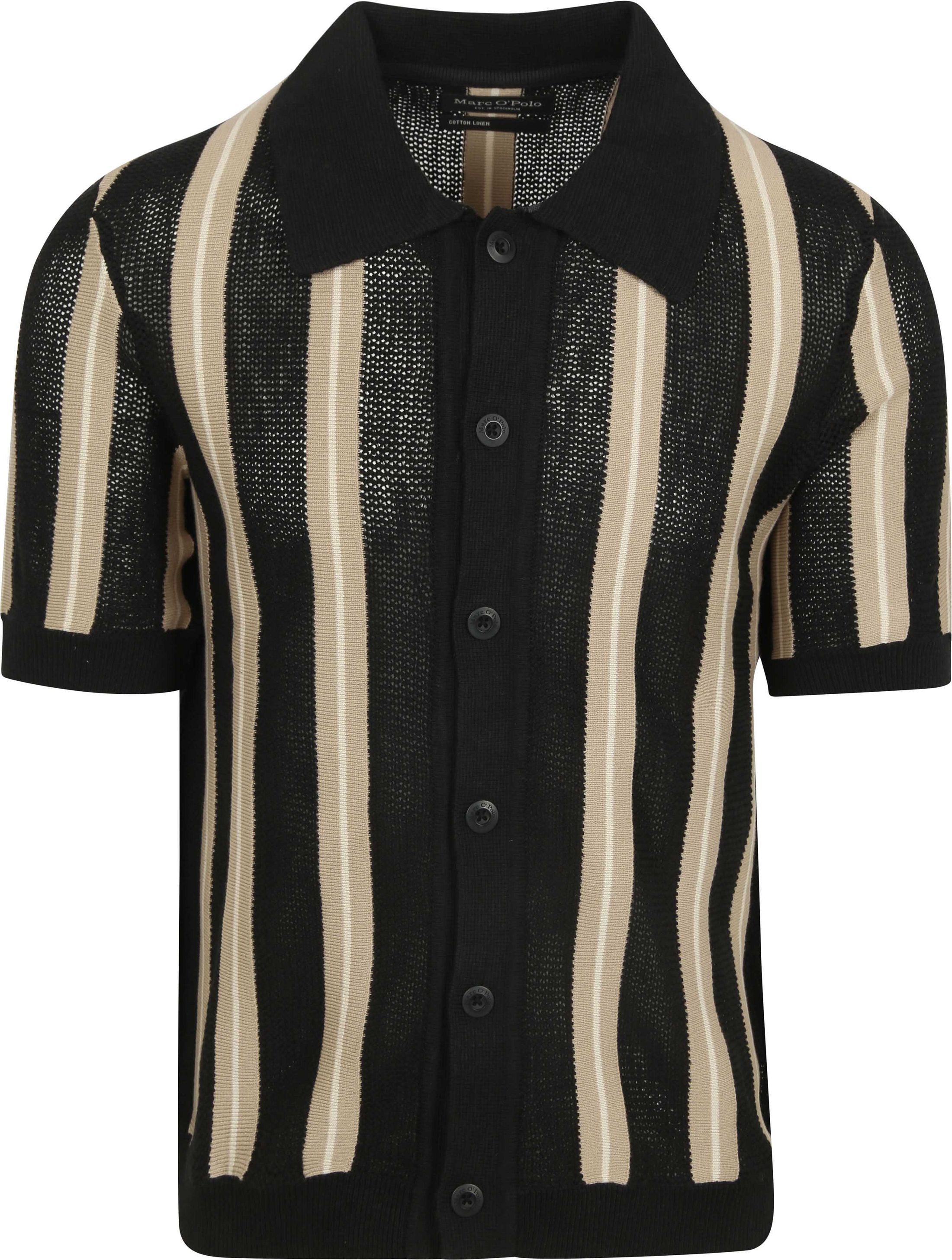 Marc O'Polo Strikk Crochet Skjorte Kort Erme Svart 524504864008-990