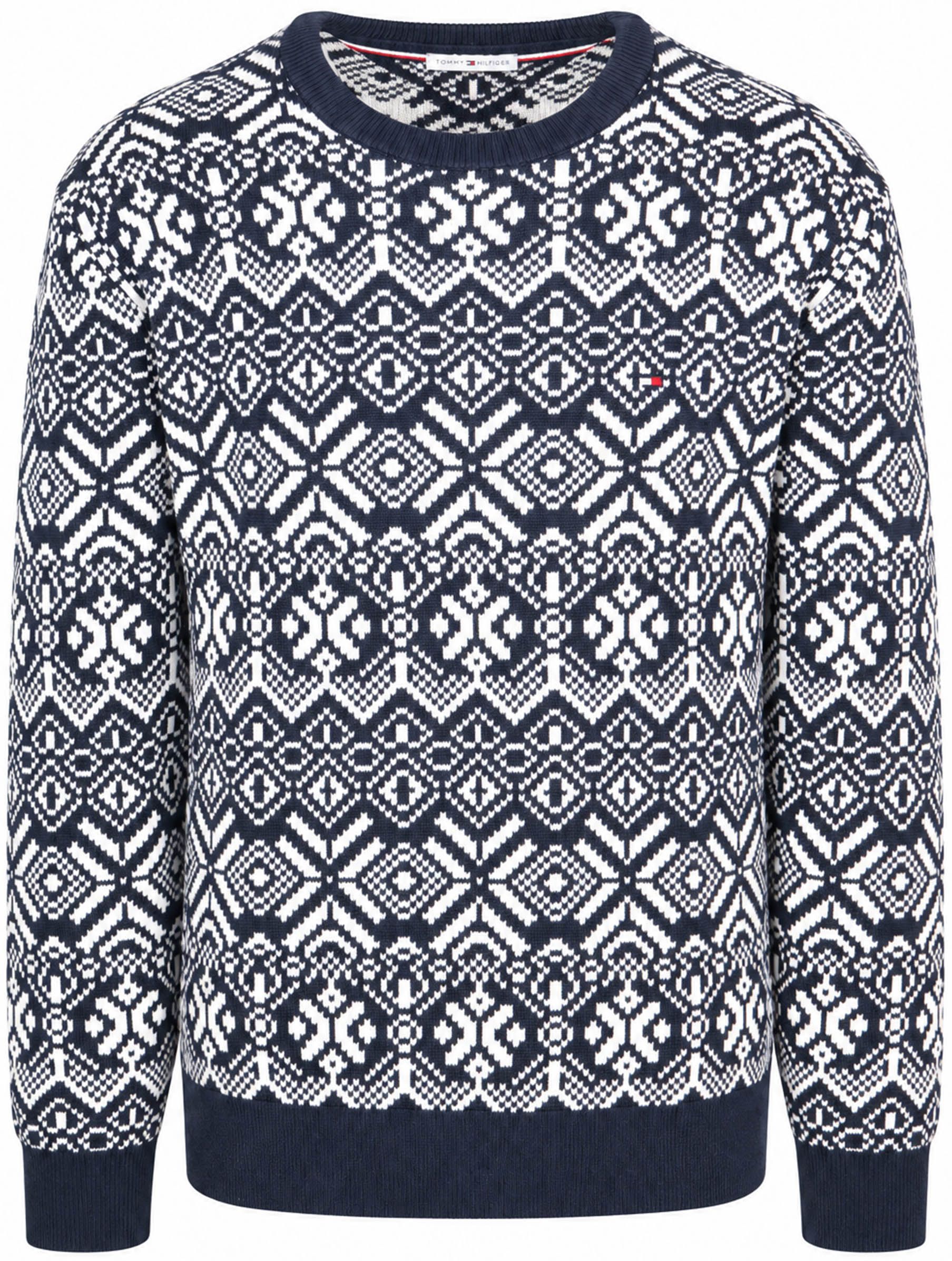 Tommy Hilfiger Fairisle Trui Print Navy MW0MW44815-DW5 kopen | Suitable