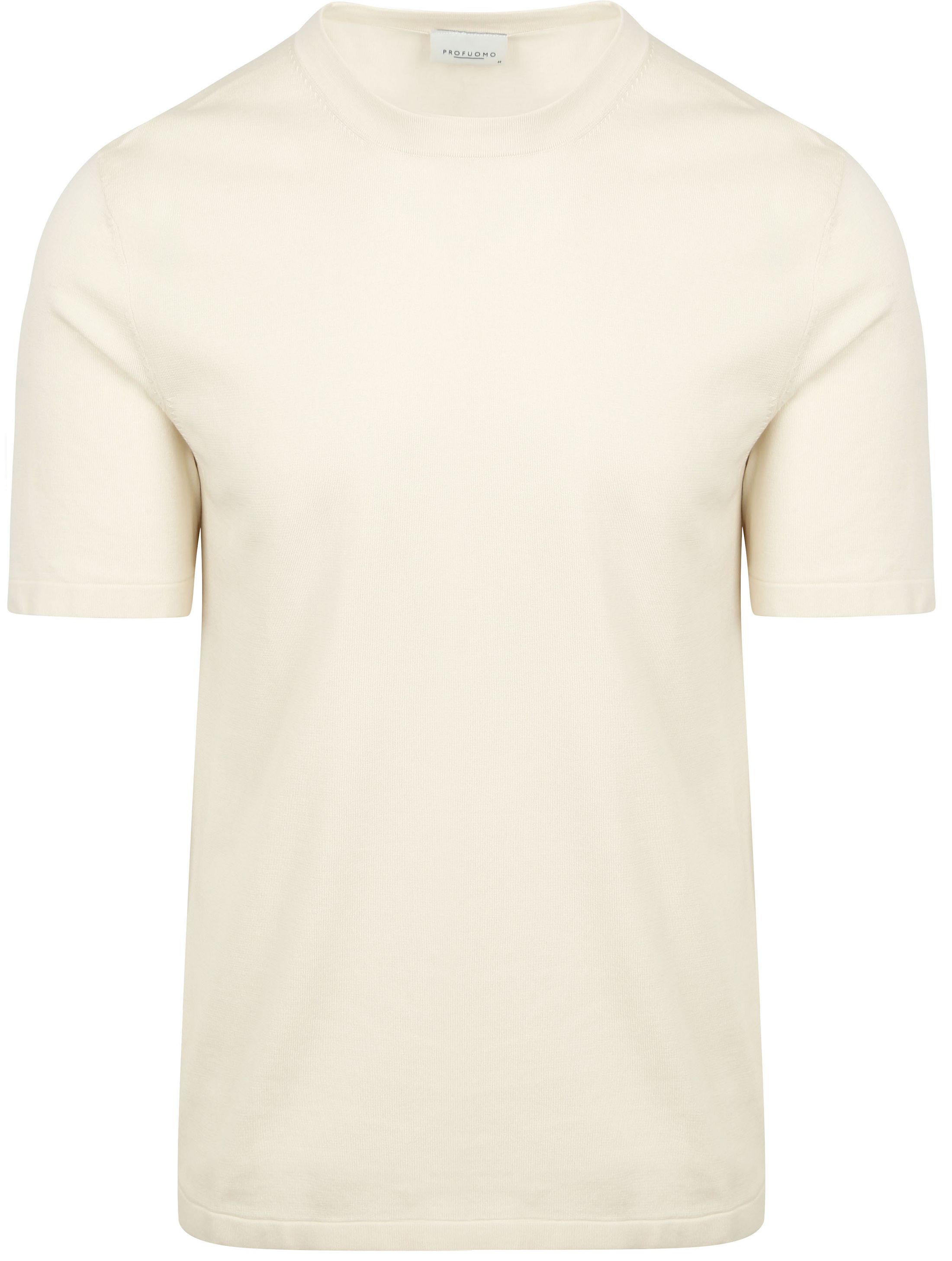 Køb Profuomo T-Shirt Strikket Ecru PPXT10009H-E | Suitable