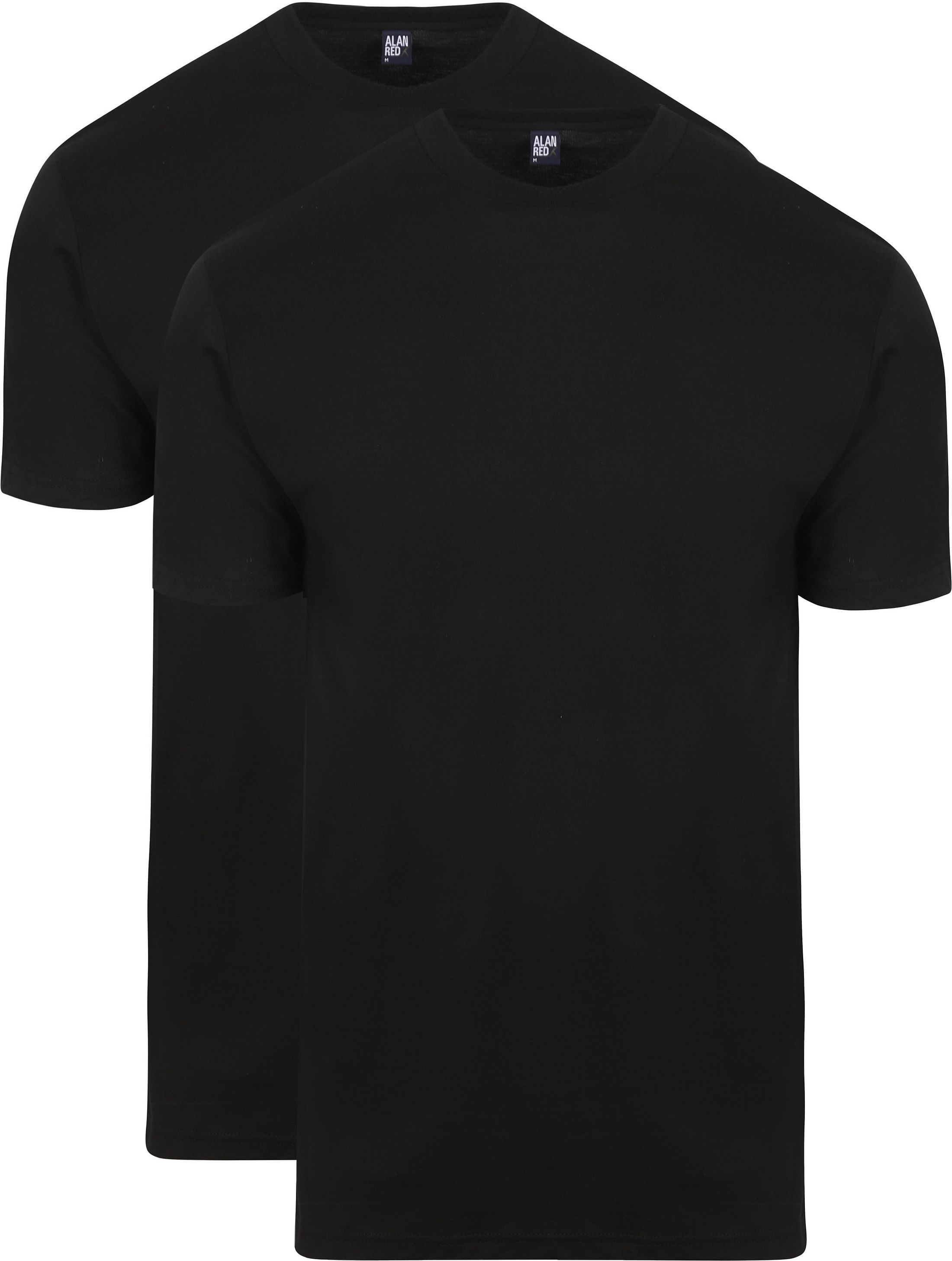Alan Red T-shirt Czarny 3129/2P/99 Virginia T-shirt Black 2-pack