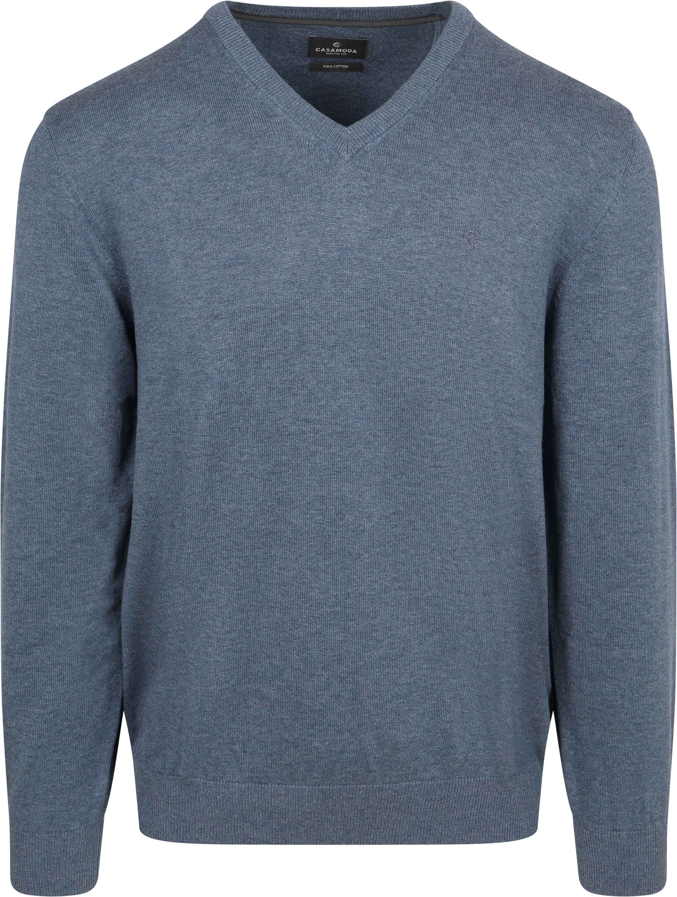 CASAMODA Pullover V-Hals Indigo kopen | Suitable