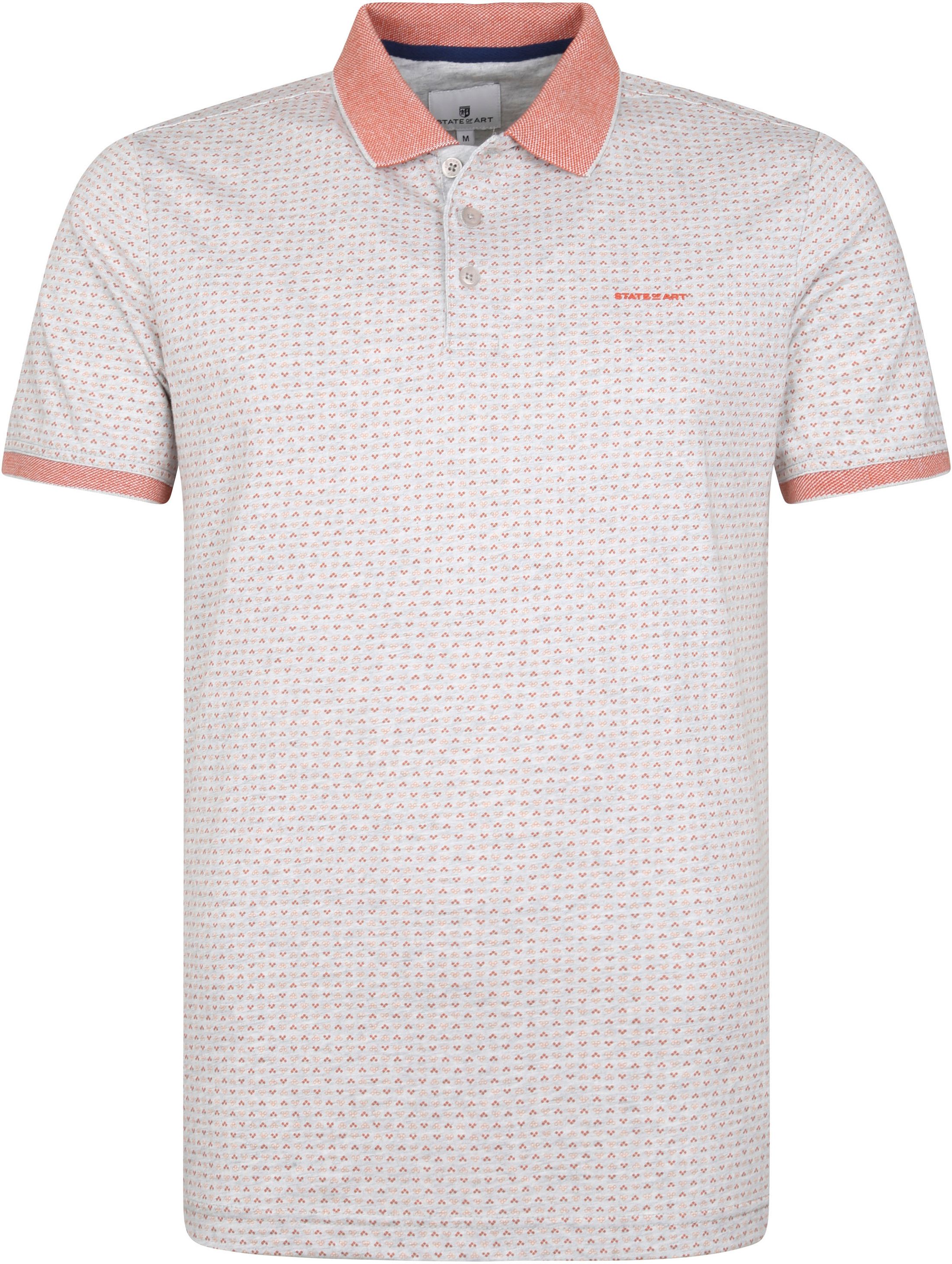 State Of Art Polo Print Grijs Rood 48412914 kopen | Suitable