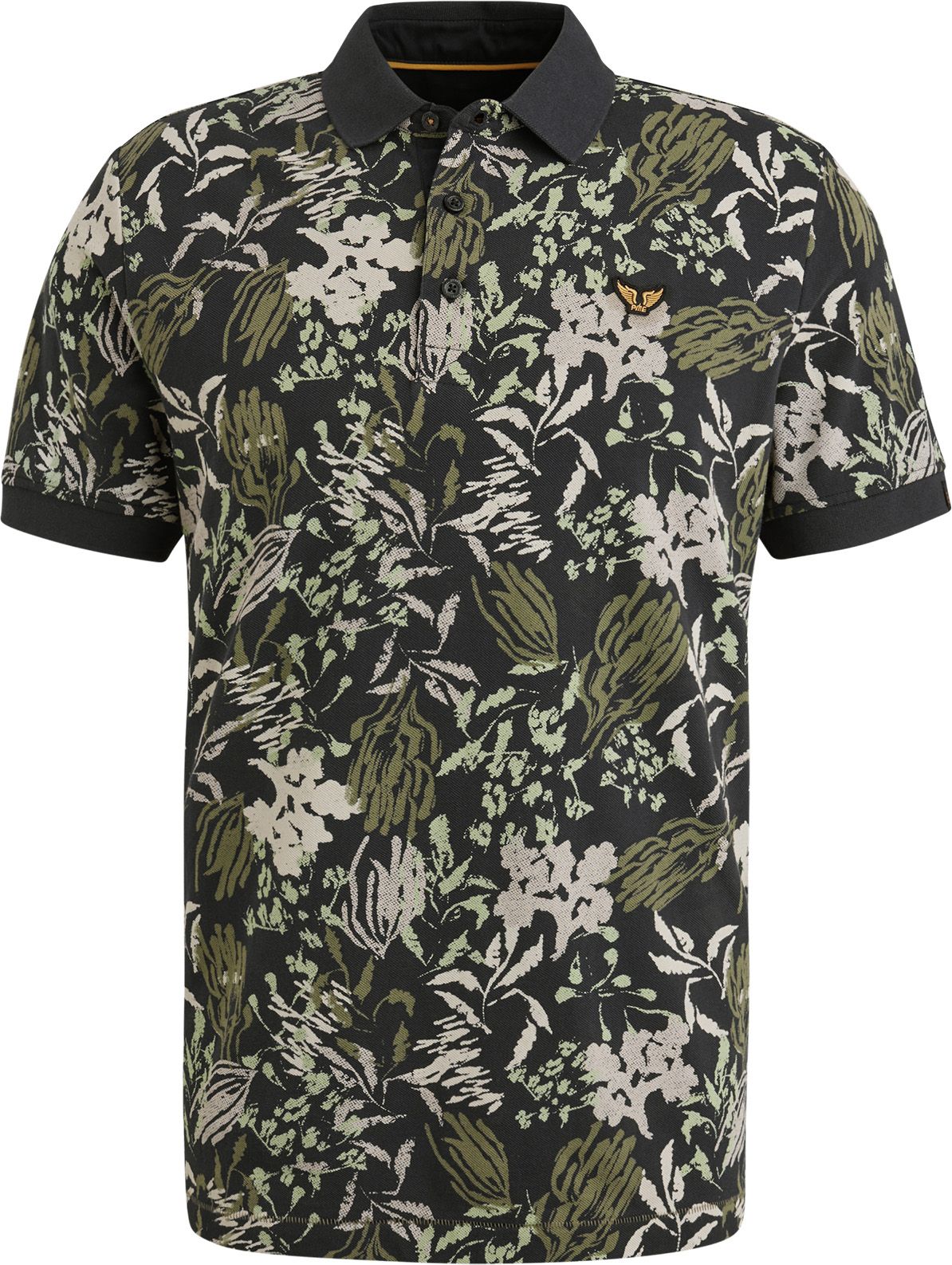 PME Legend Poloshirt Piquet Print Marineblå PPSS2504879-5281