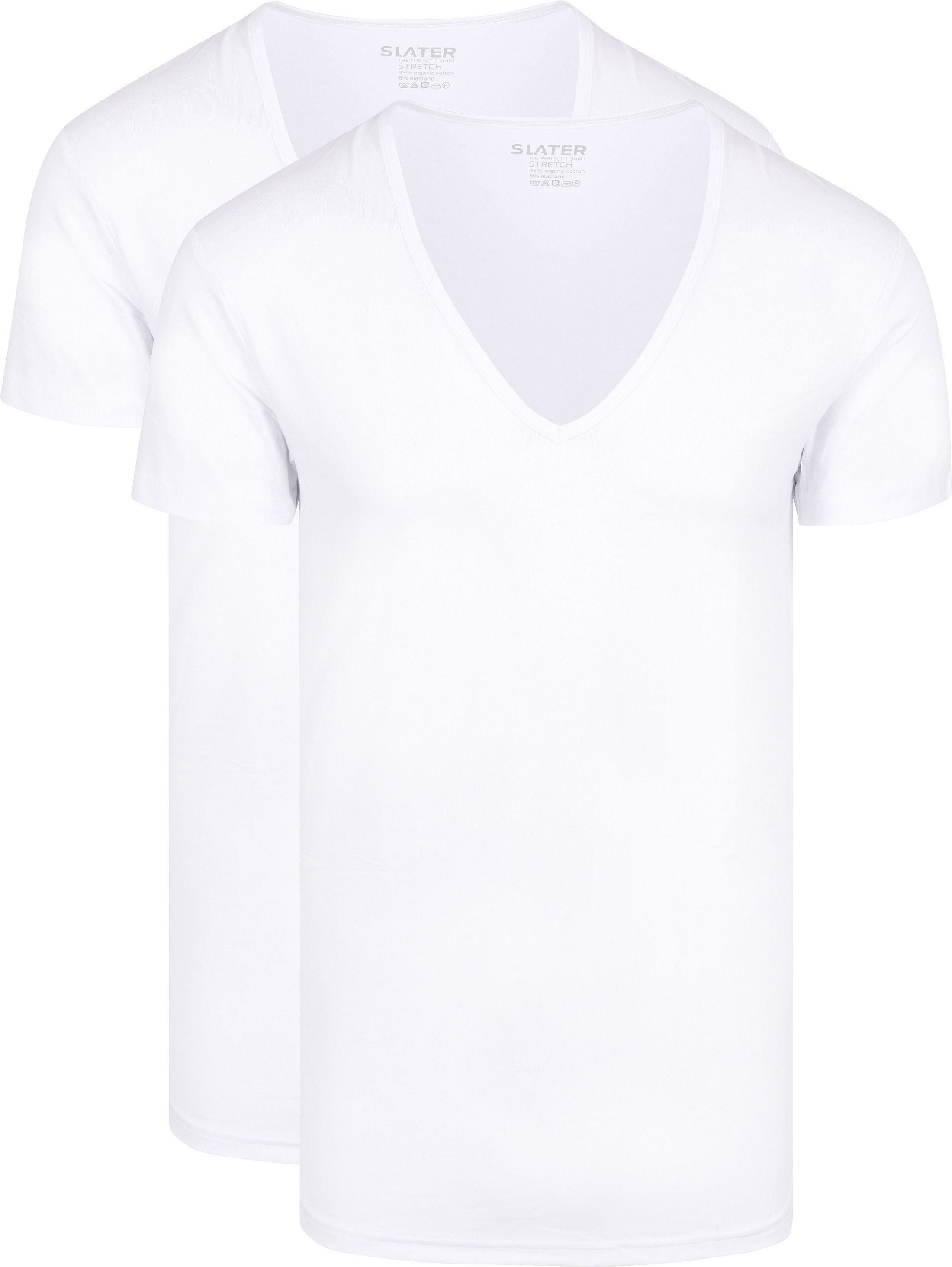 Slater T-shirt Bianco 6700 2-pack