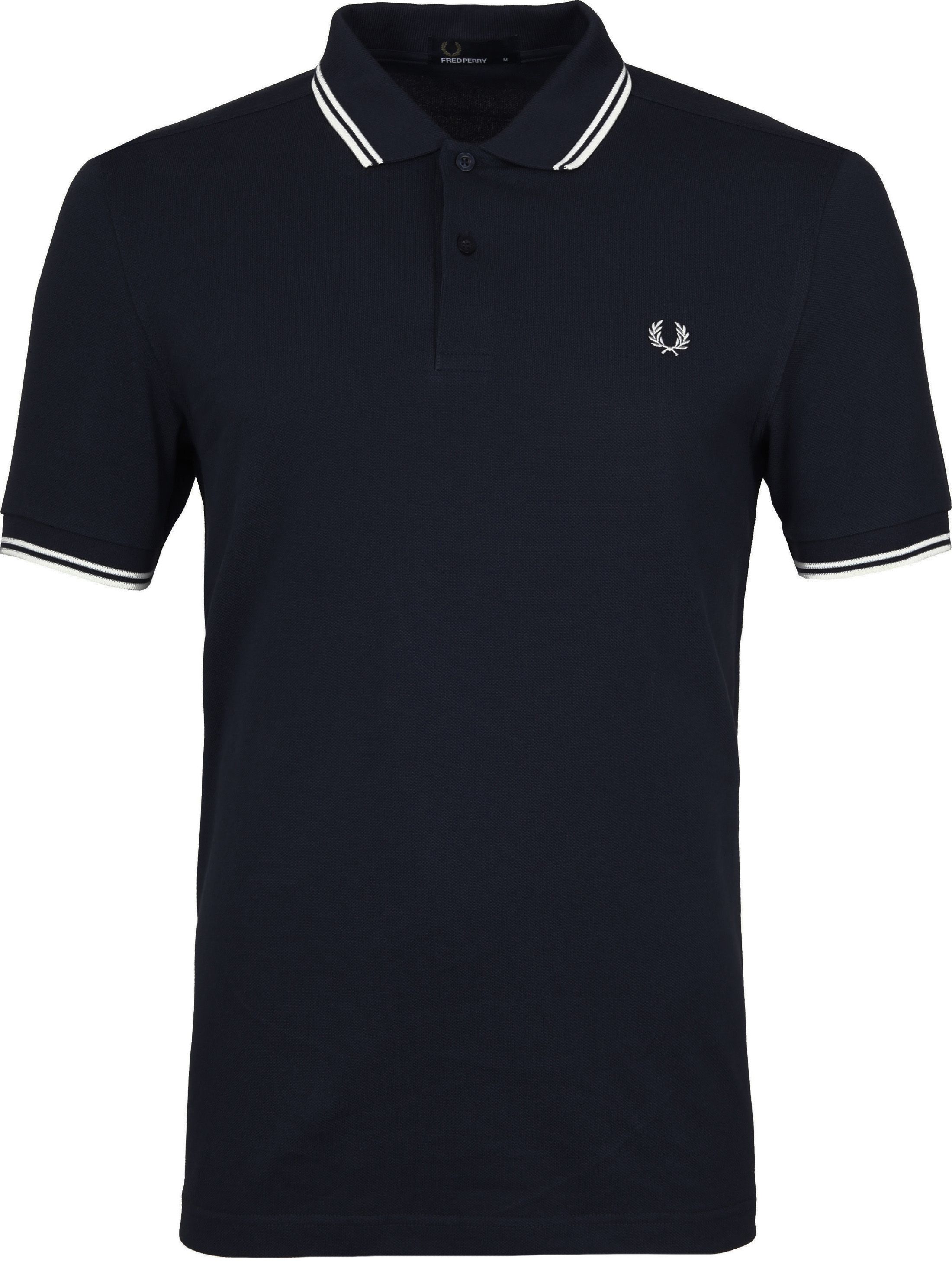 Fred Perry Polo Navy Hvid M3600-238 Navy