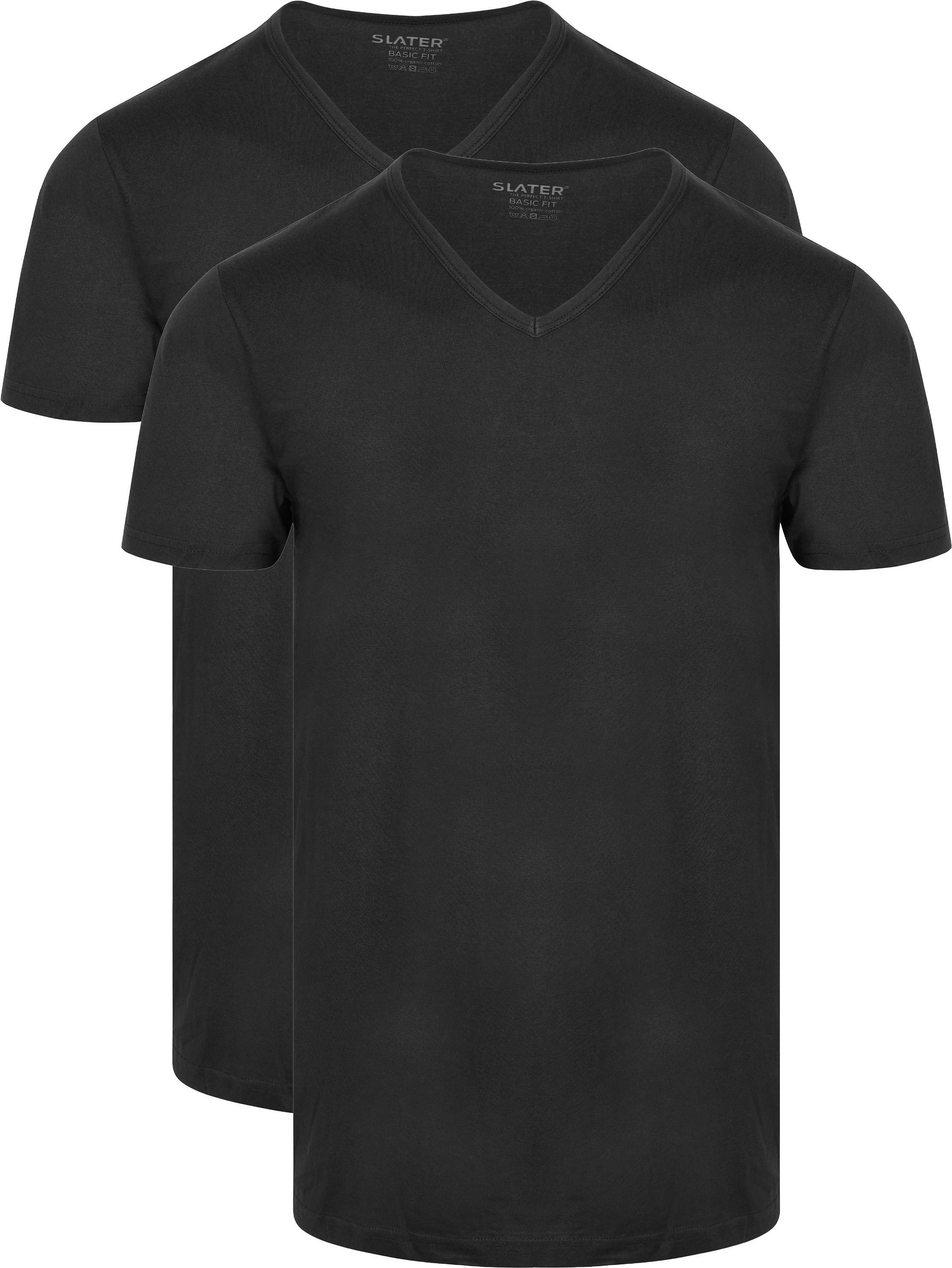 Slater T-shirt Czarny 7620-200 2-pack