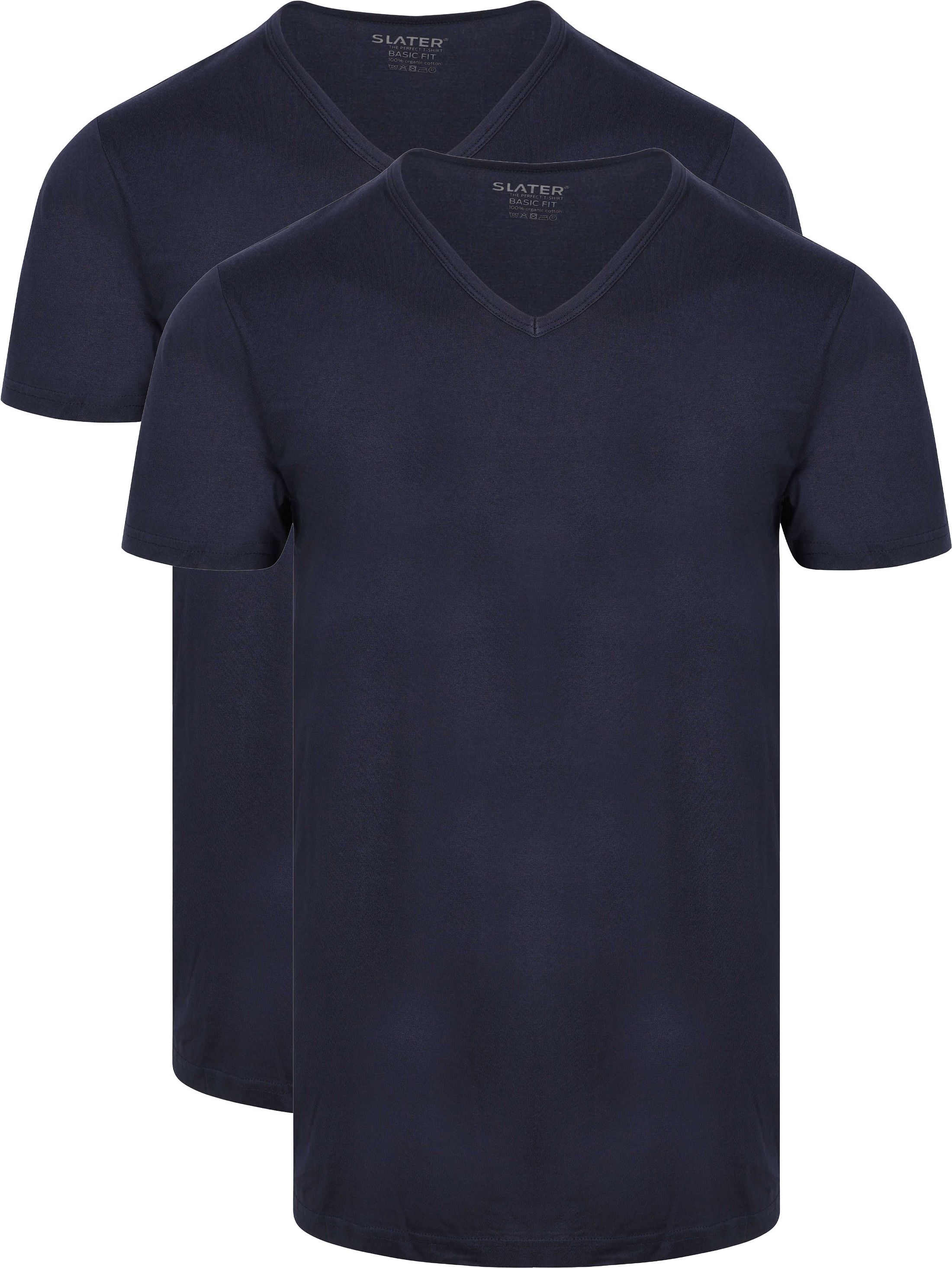 Slater T-shirt Niebieski 7610-400 2-pack
