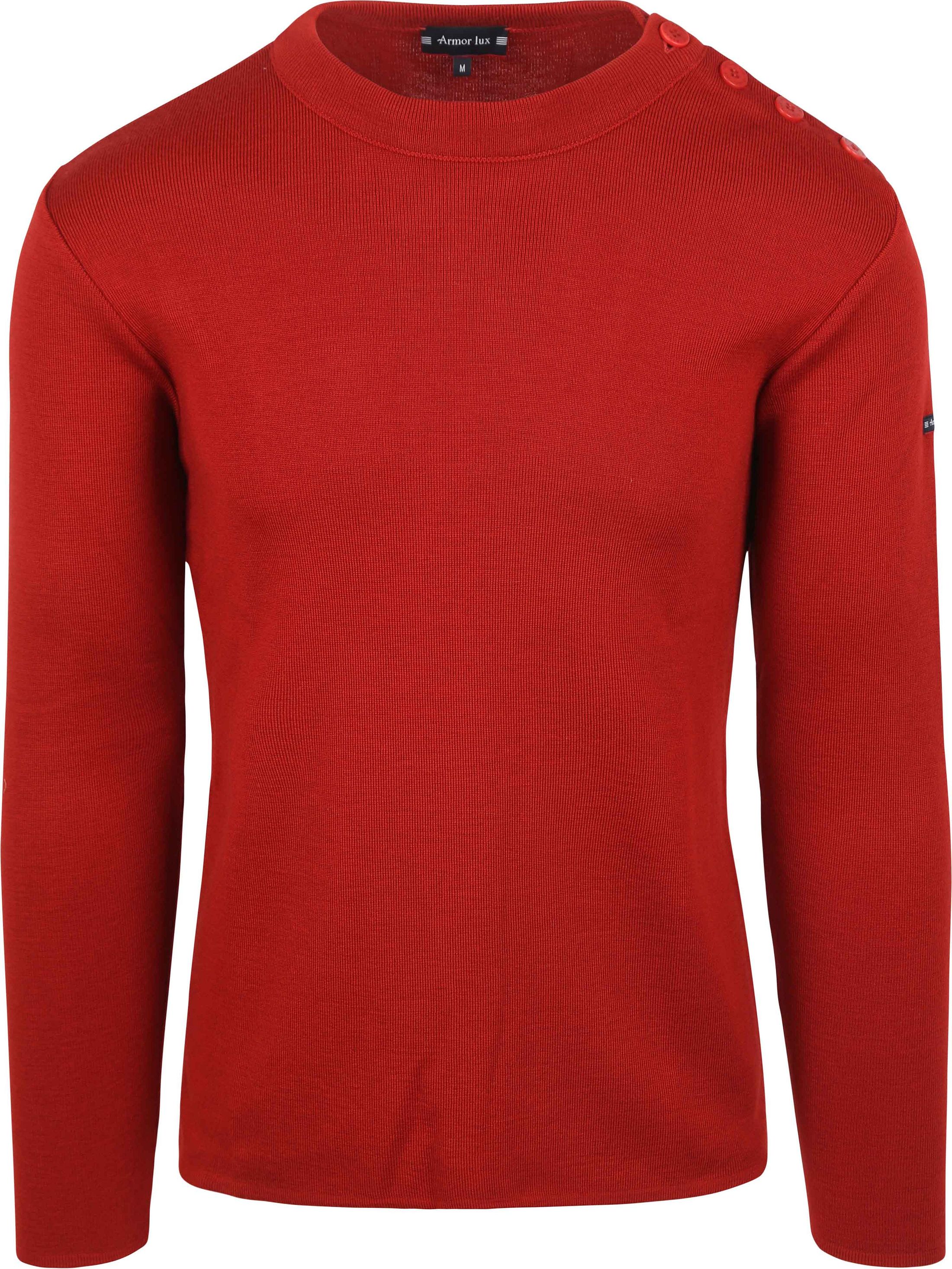 Armor-Lux Marin Goulenez Sweter z wełny merynosowej Czerwony 75953-Q99