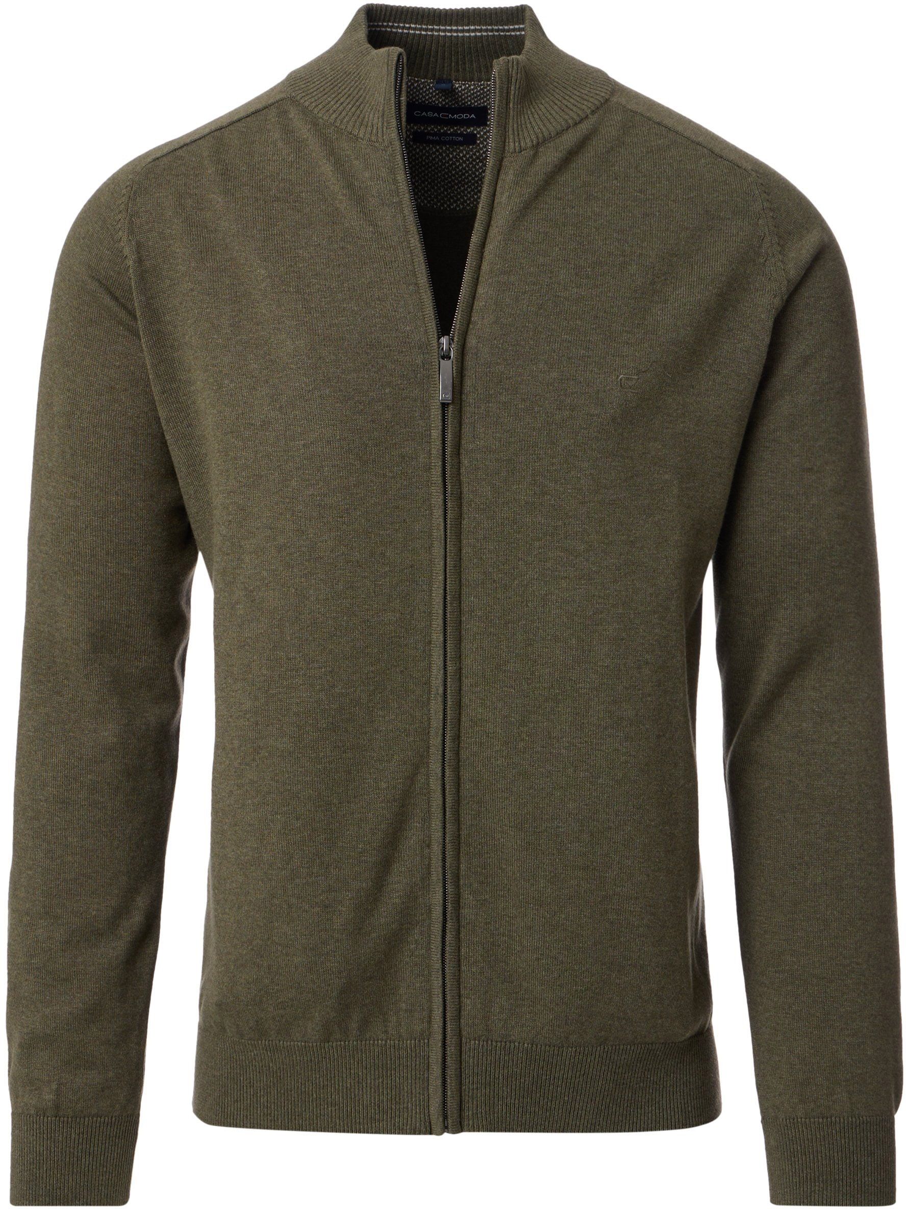 Casa Moda Cardigan Zippé Vert Olive 004450-379 commander en ligne | Suitable