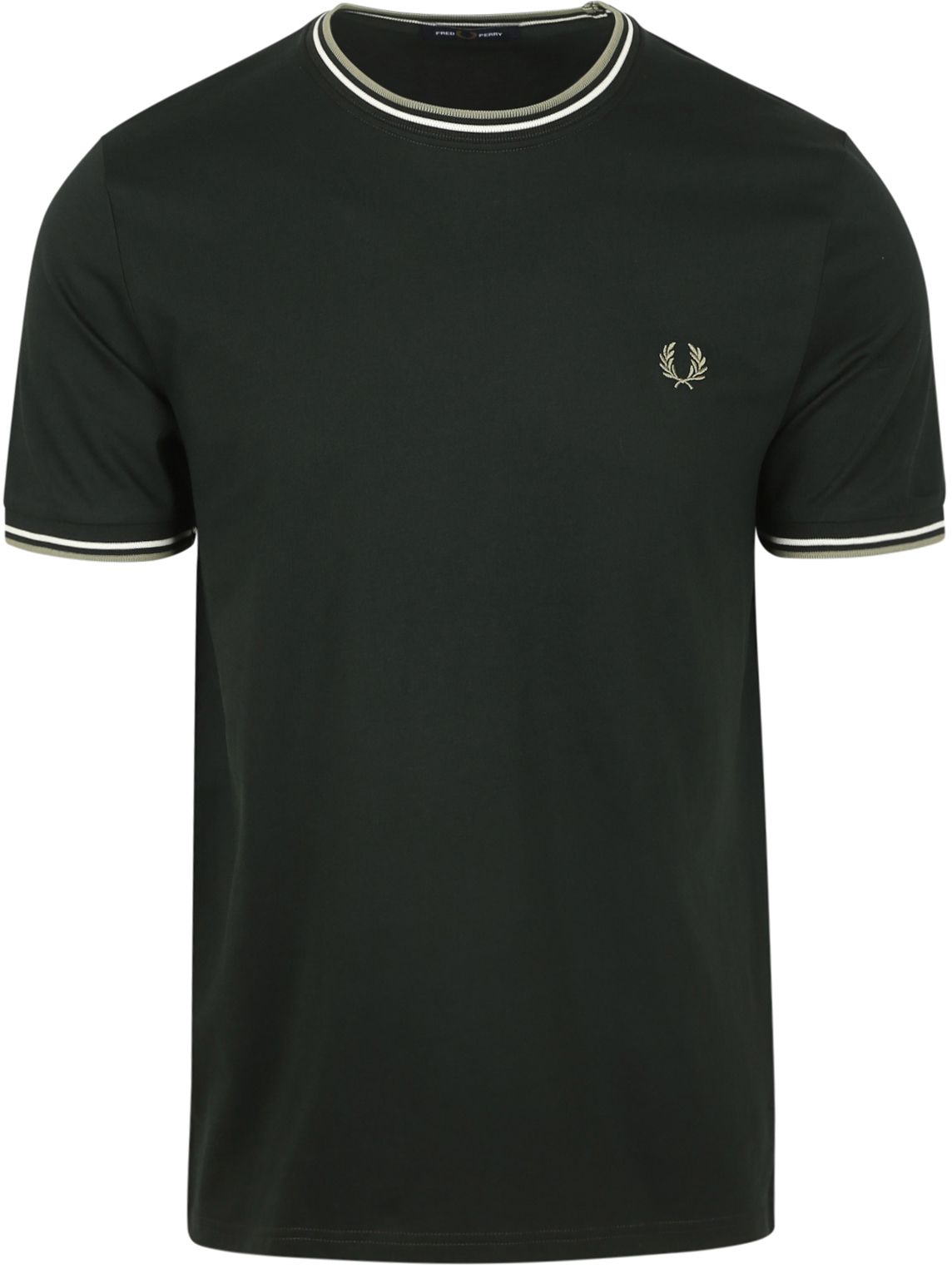 Fred Perry M1588 Twin Tipped T-shirt Mörkgrön M1588-Y65