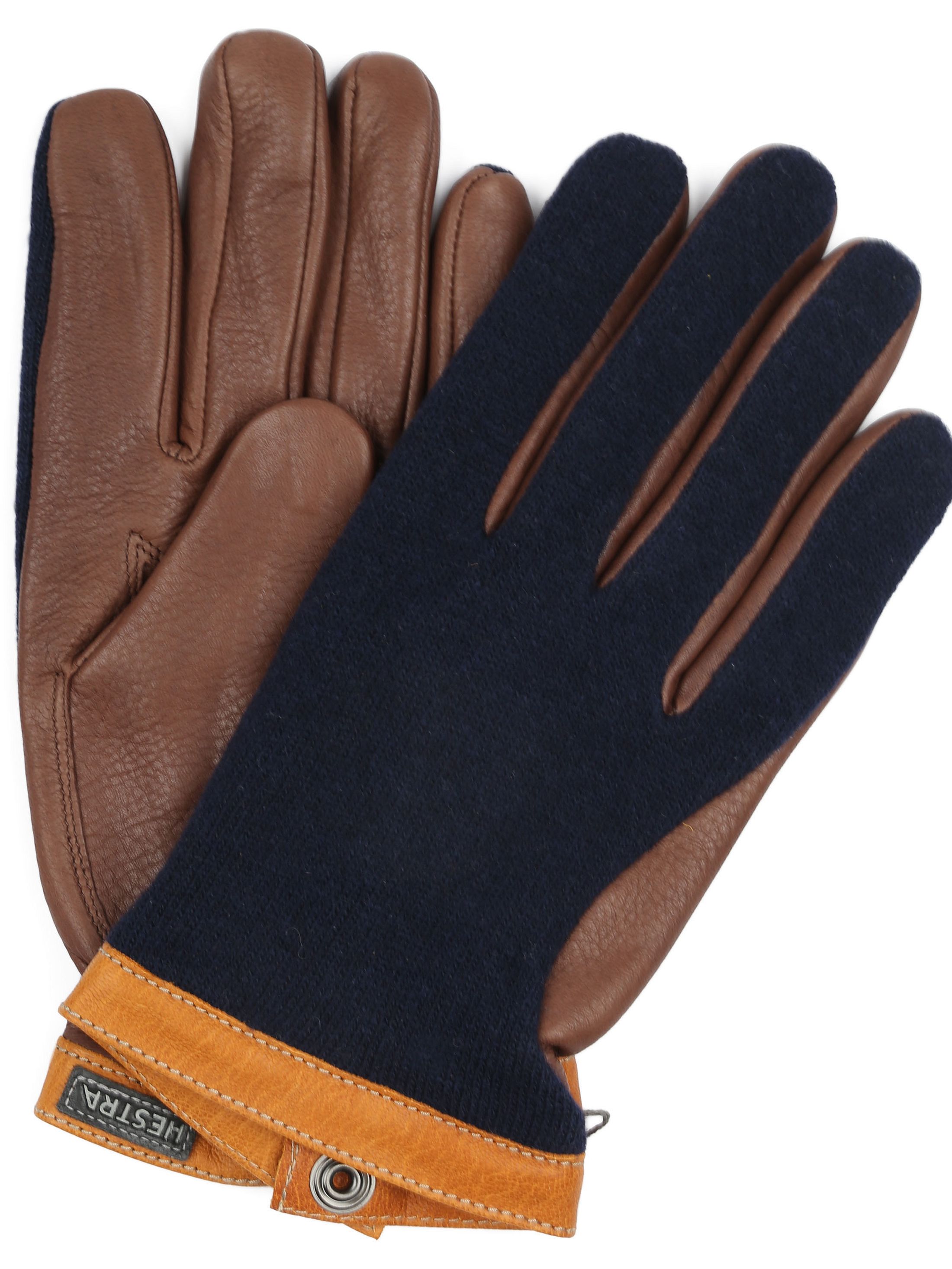 Hestra Gloves Wool Tricot Leather Navy Chocolate 20450-280770 order online | Suitable