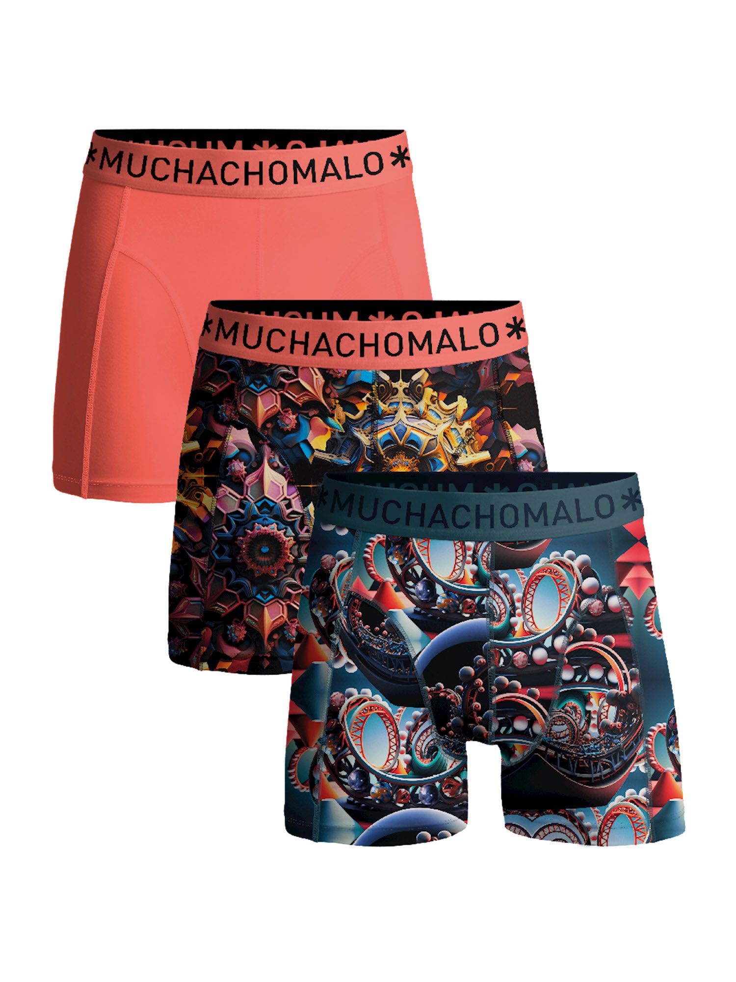 Muchachomalo Boxer-shorts Lot de 3 Nostalgic commander en ligne | NOSTALGIC1010-07-Print/Print/Pink | Suitable Luxembourg