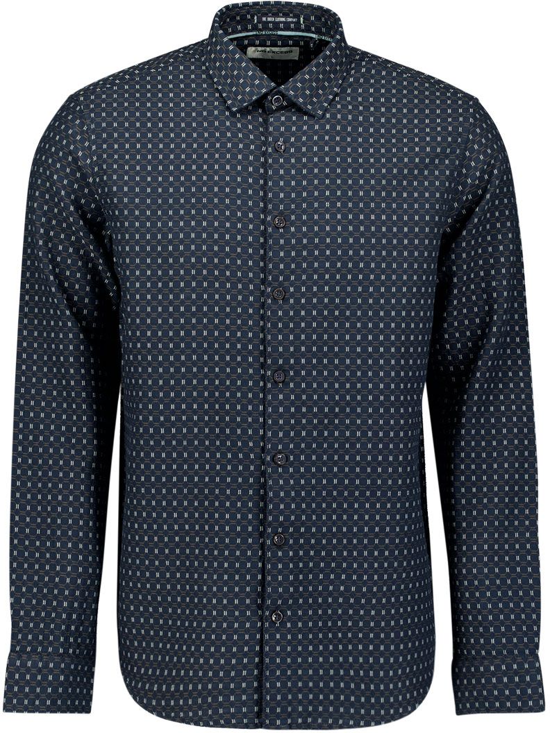 No Excess Overhemd Jacquard Print Navy kopen | Suitable