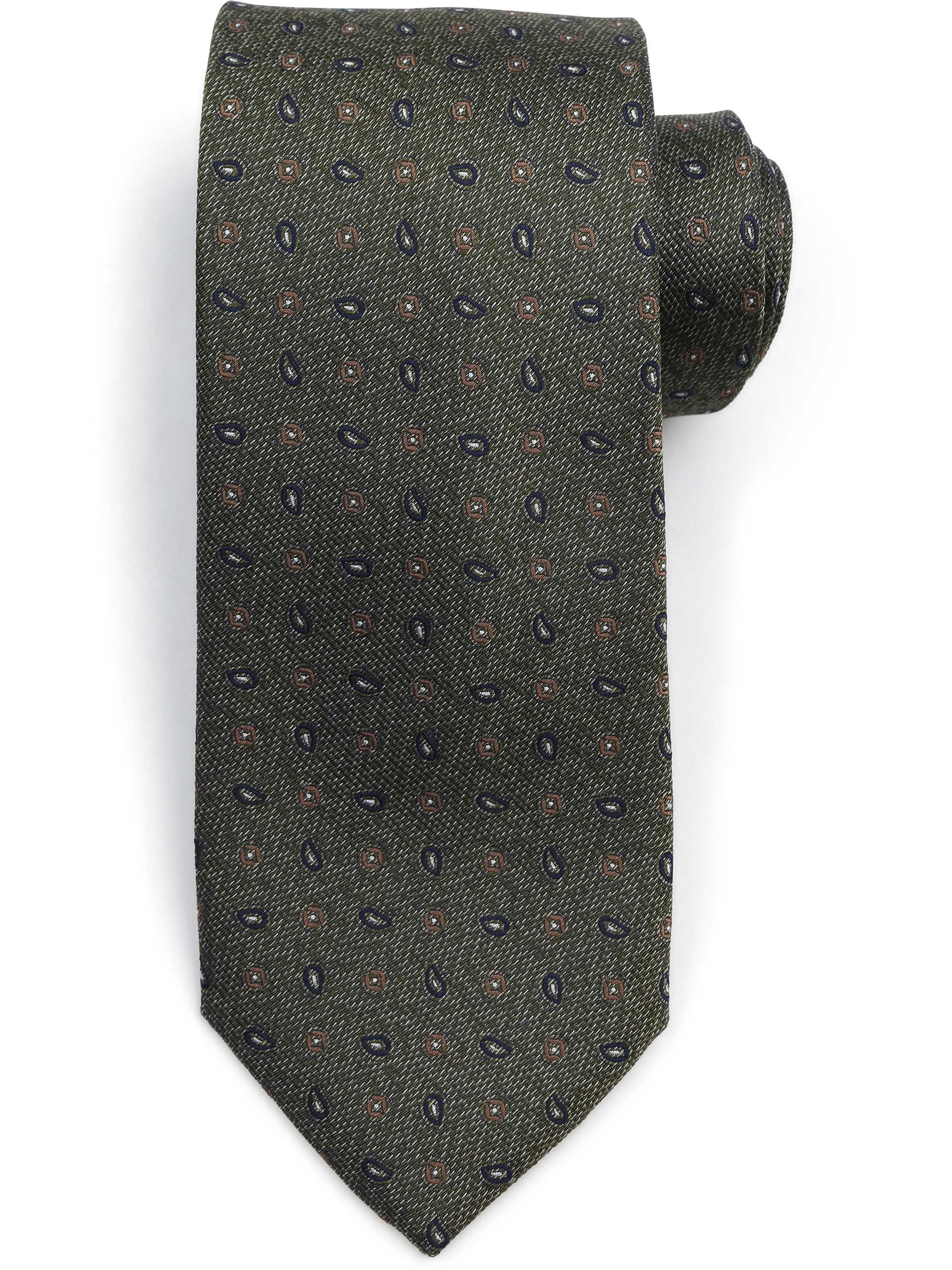 Suitable Tie Silk Small Paisley Olive order online | Suitable Slovenia