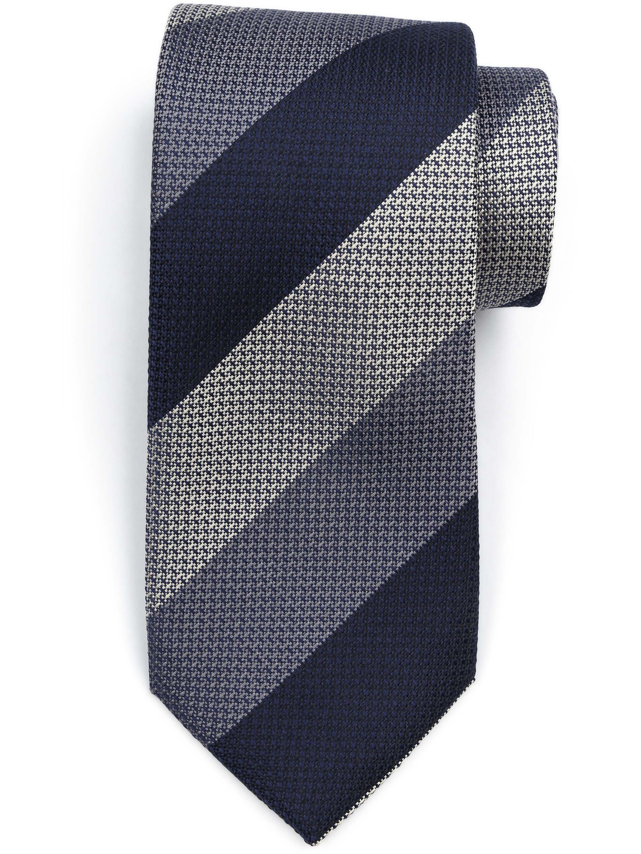 Suitable Tie Silk Wide Stripe Navy  order online | Suitable