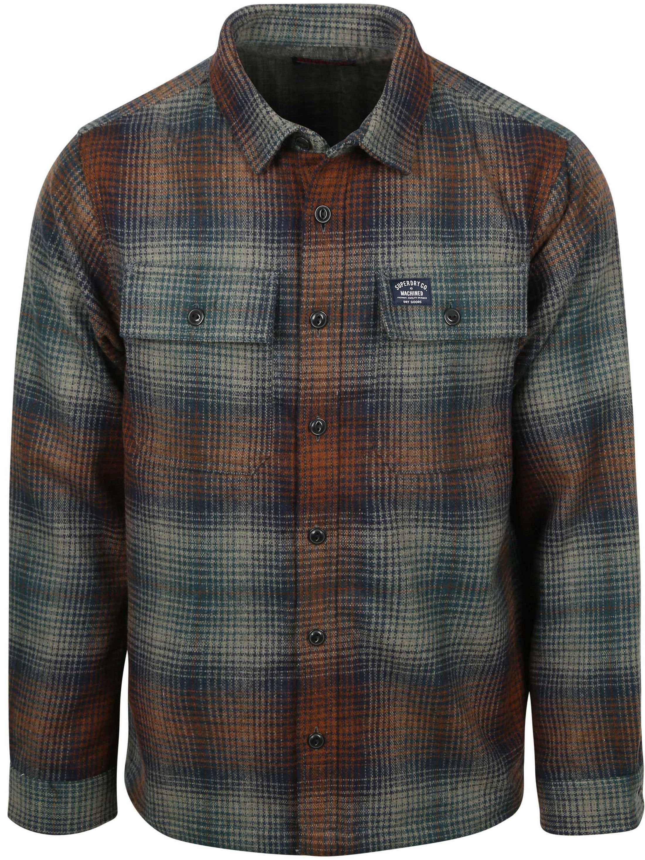 Superdry Överskjorta Miller Ullblandning Ombre Flerfärgad M4011050A-I1T