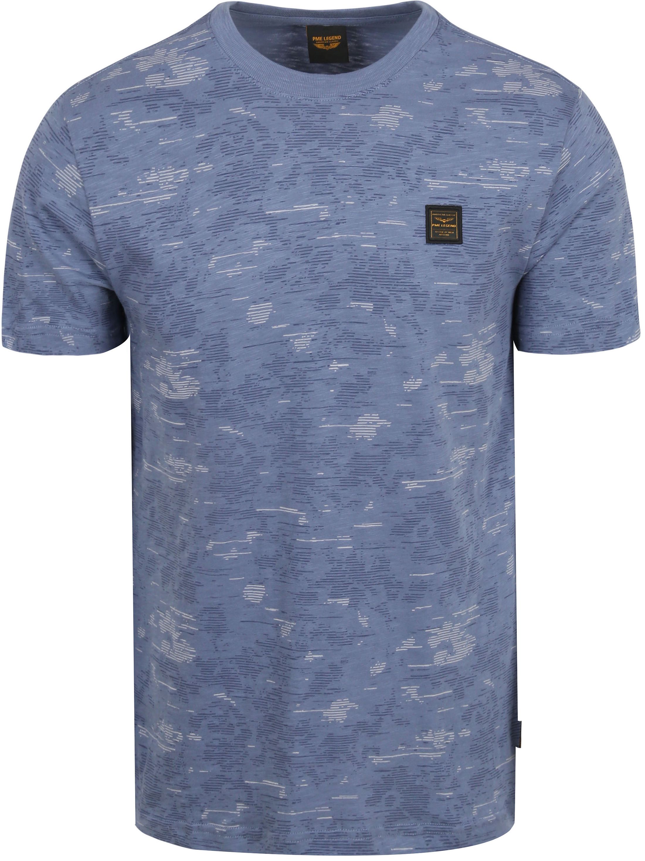 PME Legend Slub T-shirt Bijou Blue Blå måle 3XL