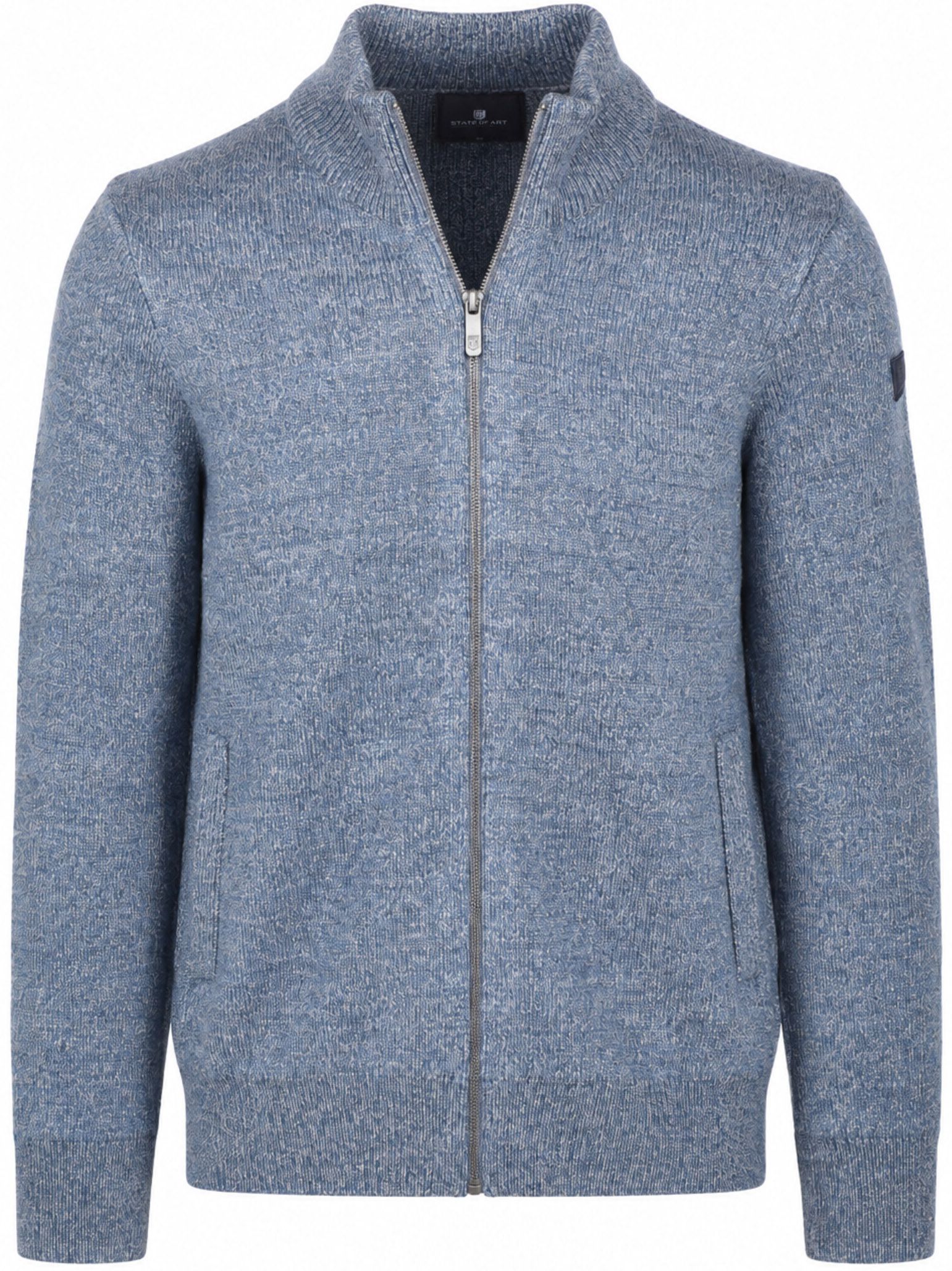 State of Art Melange Grey-Blue Zip Cardigan 16126130-5695 order online | Suitable