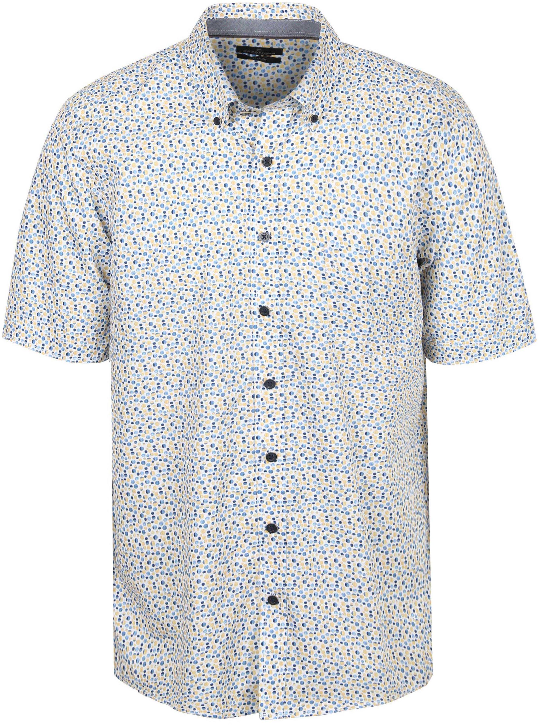 Casa Moda Short Sleeves Skjorta Dots Blå 126130301-500