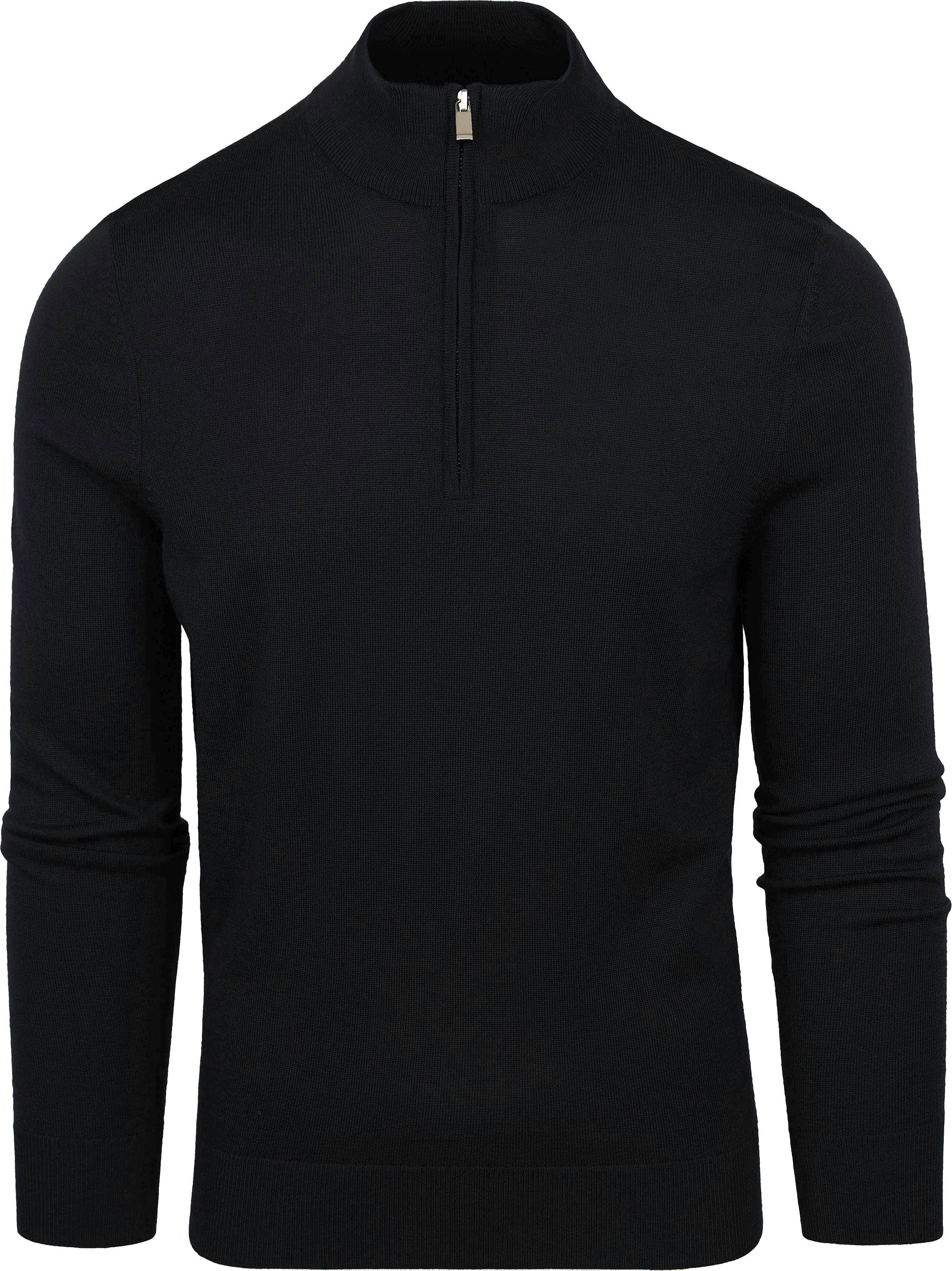 Suitable Merino Halv Zip Tröja Svart MRI-HZ-23 kl 51018 Black