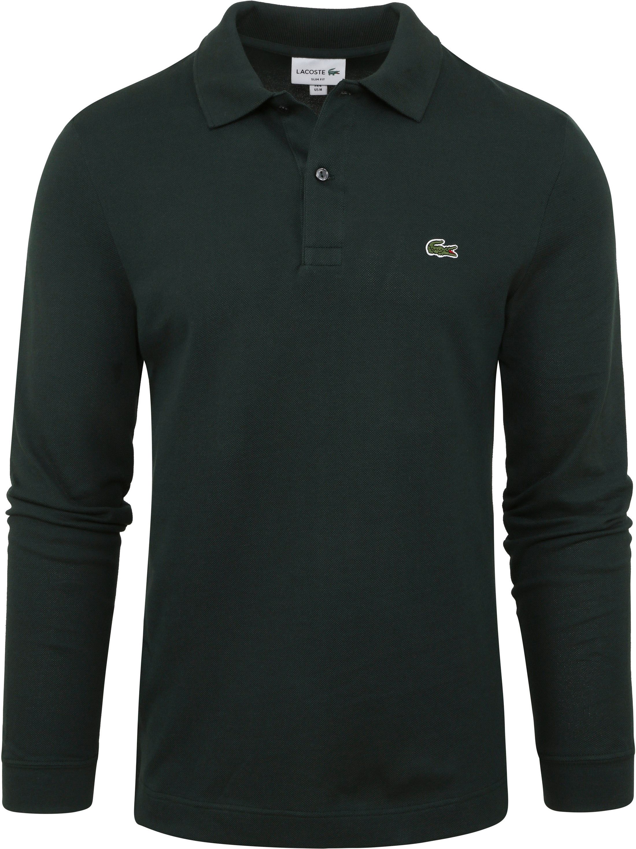 Lacoste Poloskjorte Med Lange Ermer Mørkegrønn PH4013-YZP