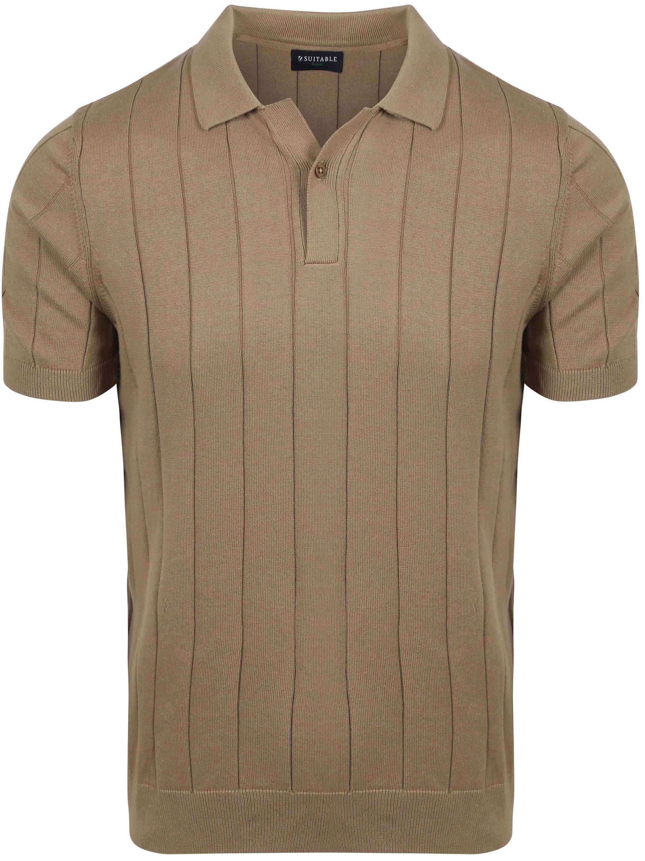 Suitable Respect Polo Shirt Drop Needle Taupe order online | RSP-26DN-1BSS-TAU | Suitable Italy