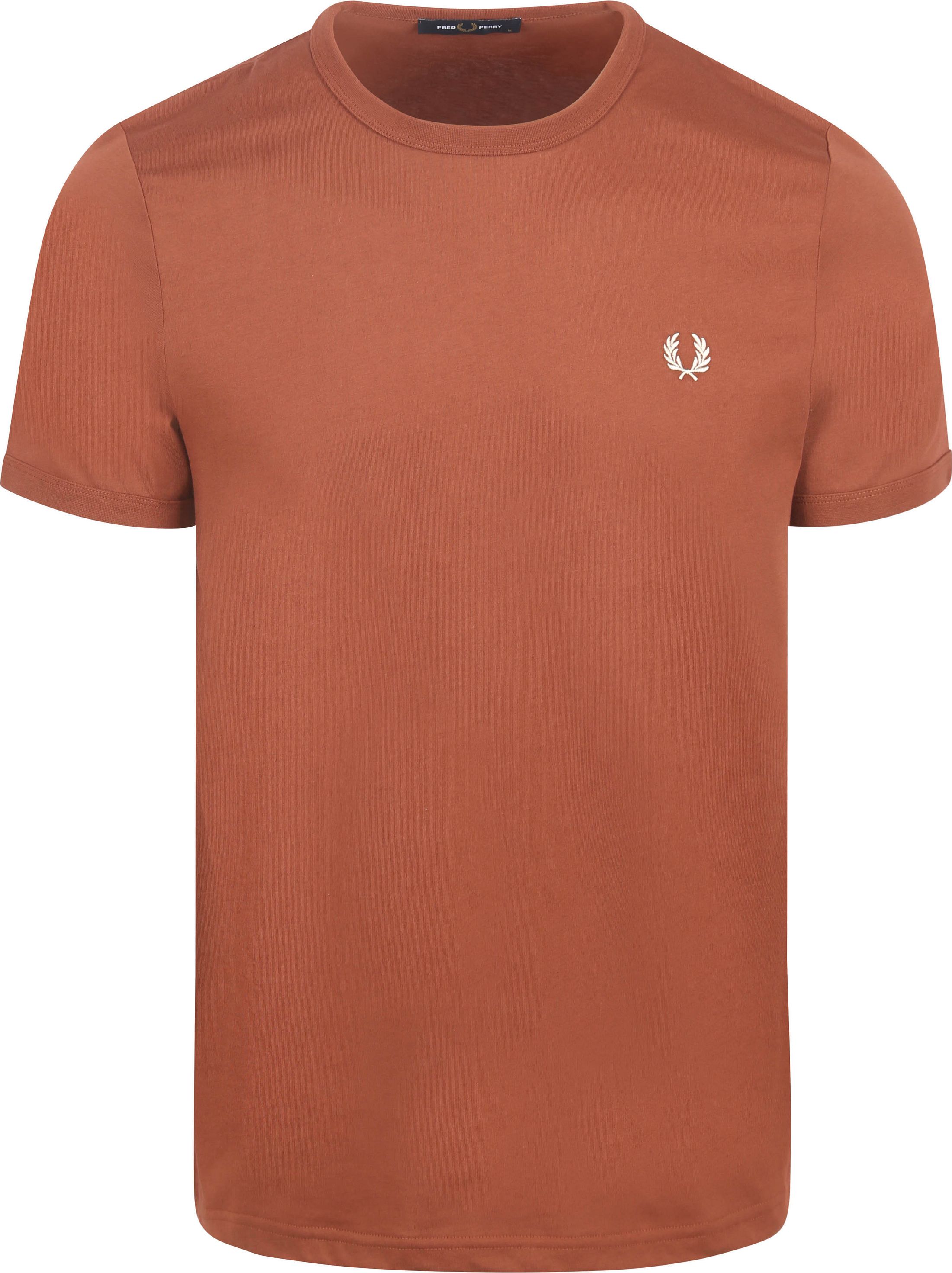 Fred Perry Ringer T-skjorte Brun S54 M3519-S54