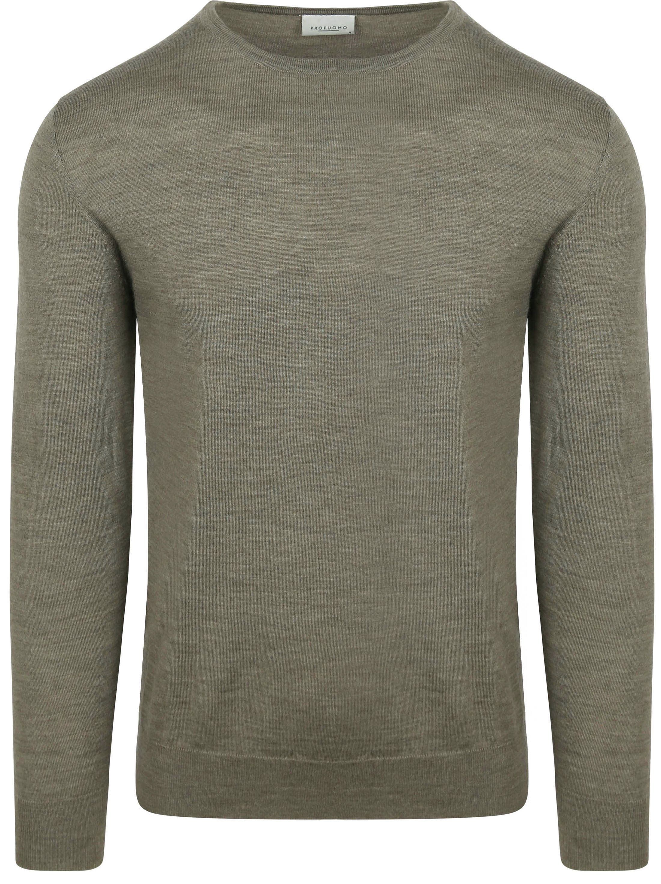 Profuomo Pullover i Merinould Grøn PPVJ30001C-Z