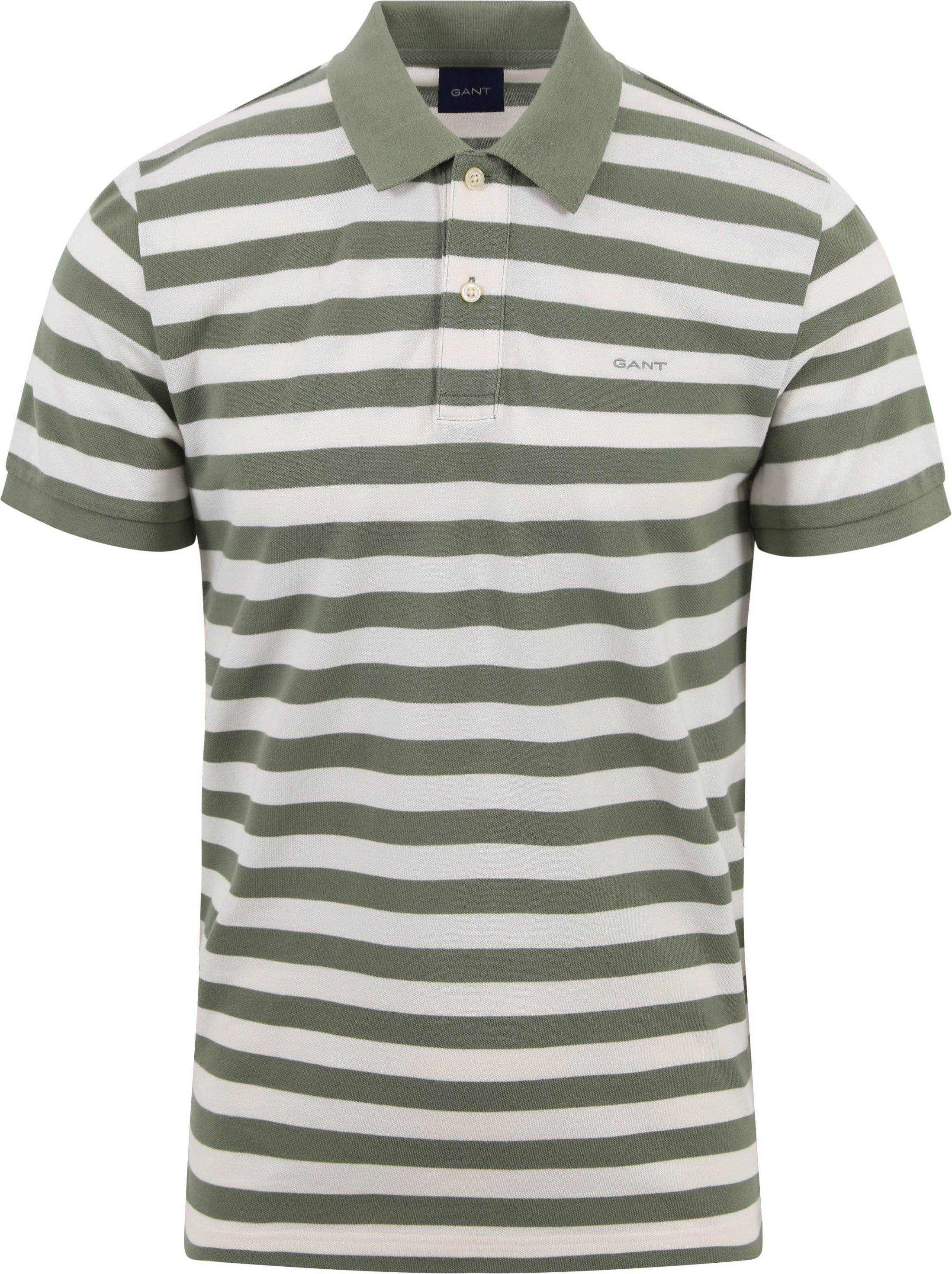 Køb GANT stribet poloshirt i grøn 2062018-362 | Suitable