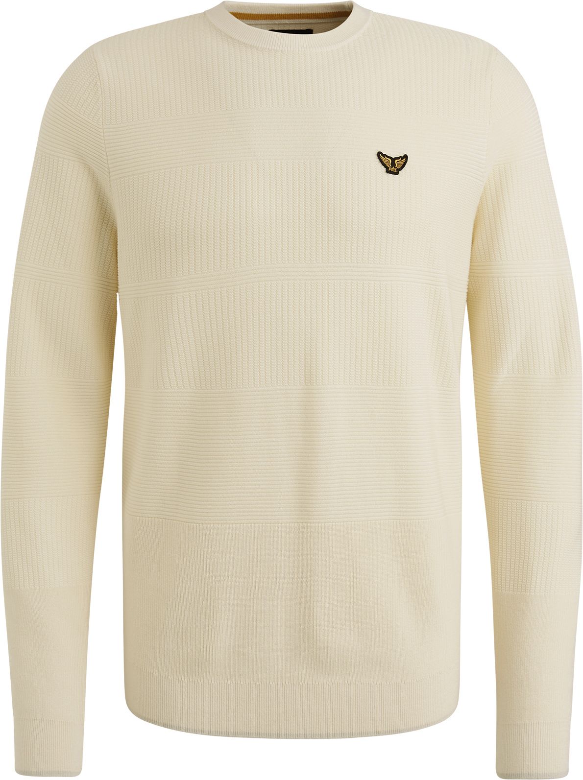 PME Legend Struktur Pullover Melange Ecru PKW2508305-7013