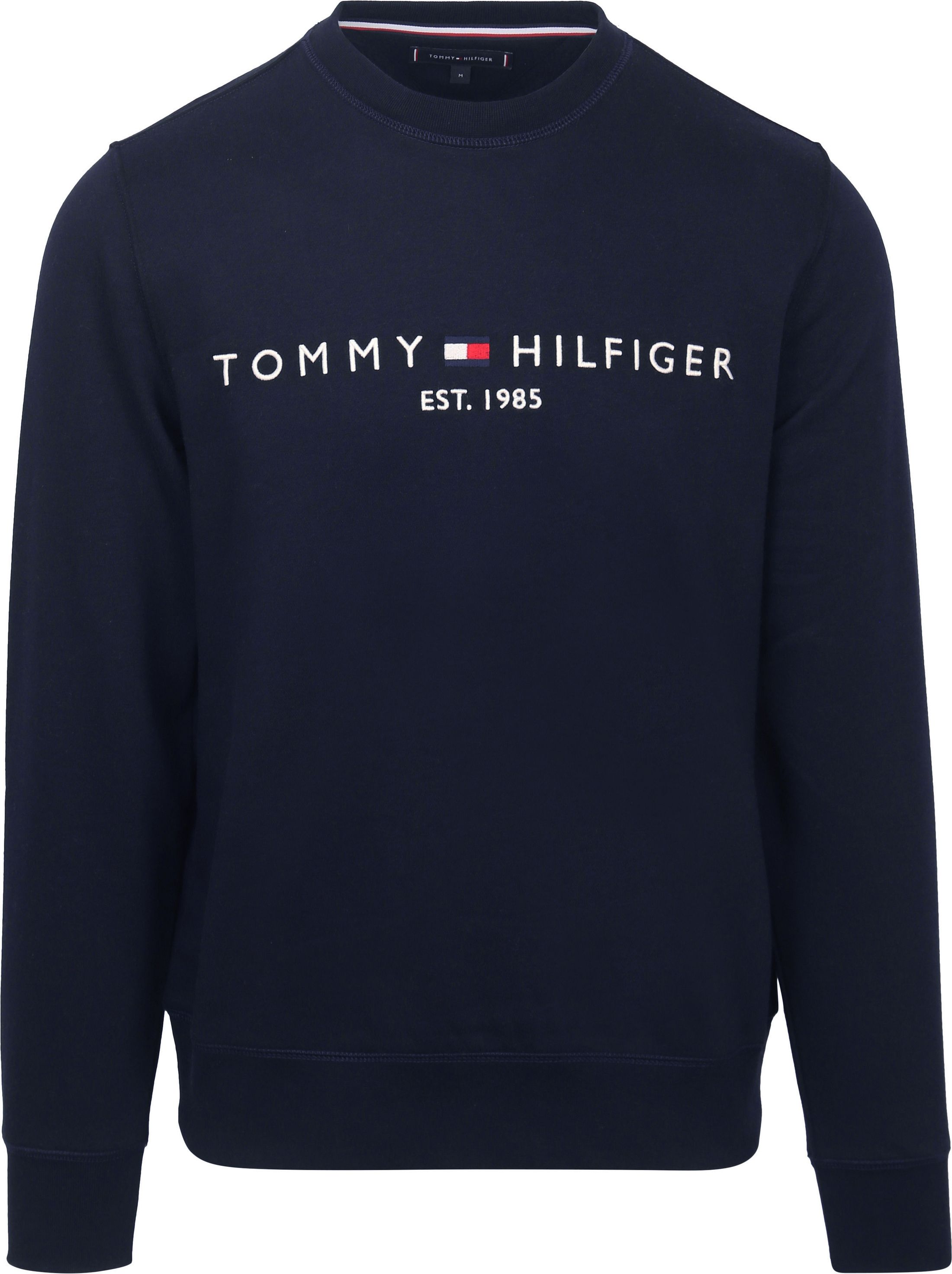 Tommy Hilfiger Genser med Logo i Mørkeblått MW0MW11596-DW5