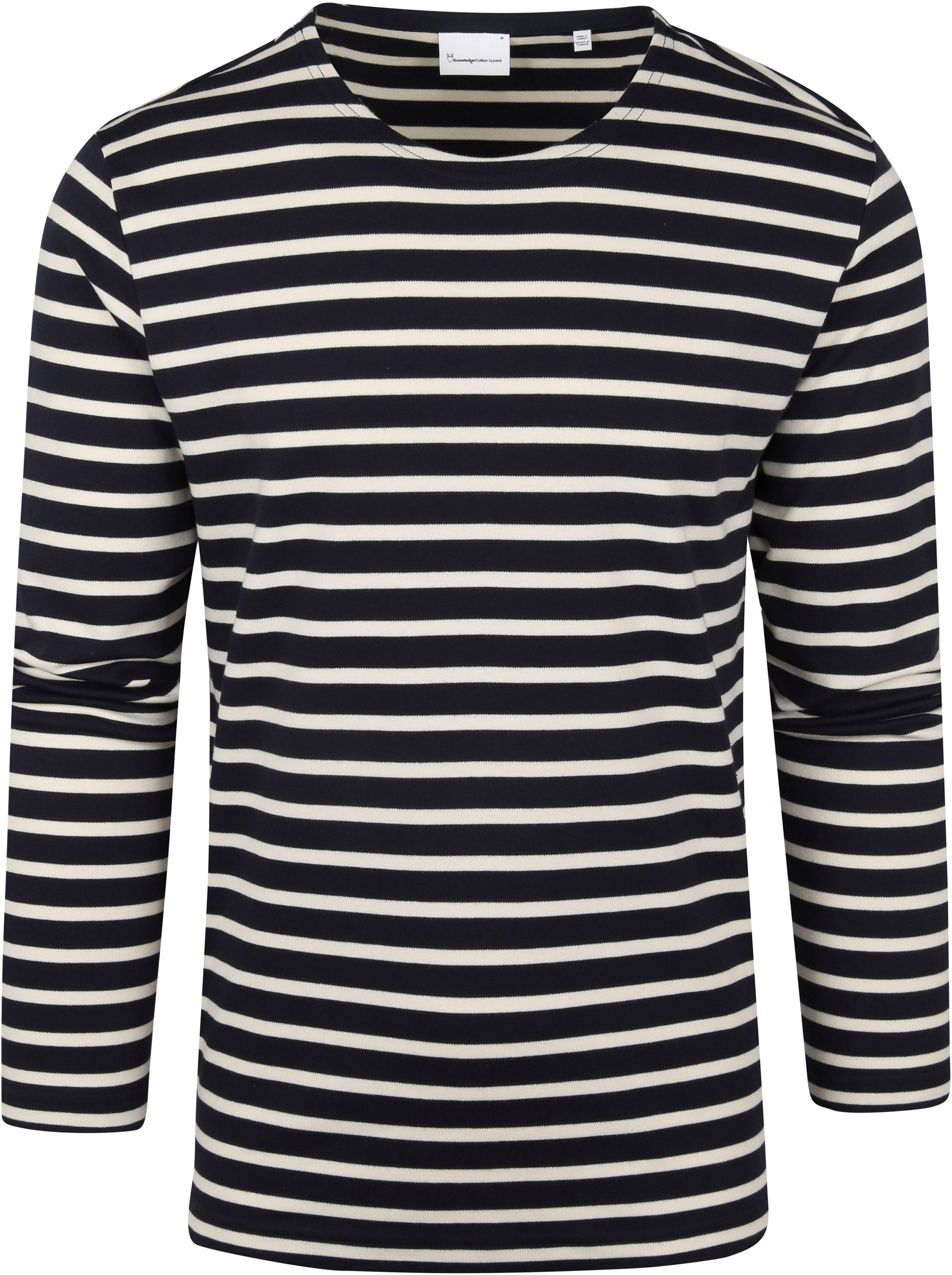 KnowledgeCotton Apparel Langermetrøye T-skjorte Striper Mørkeblå 12034-1001