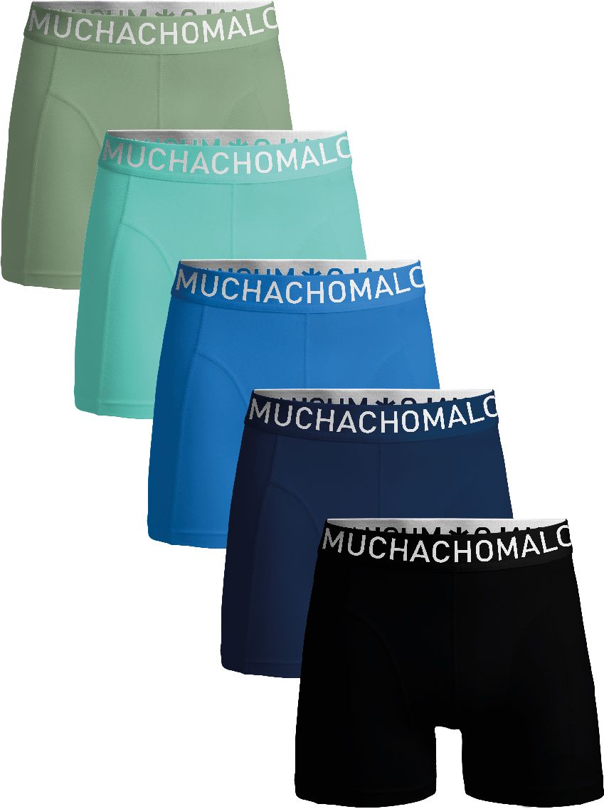 Muchachomalo Boxershorts Hello Sunshine 5-Pakke Multifarvet LCSOLID1010-129-Black/Blue/Green