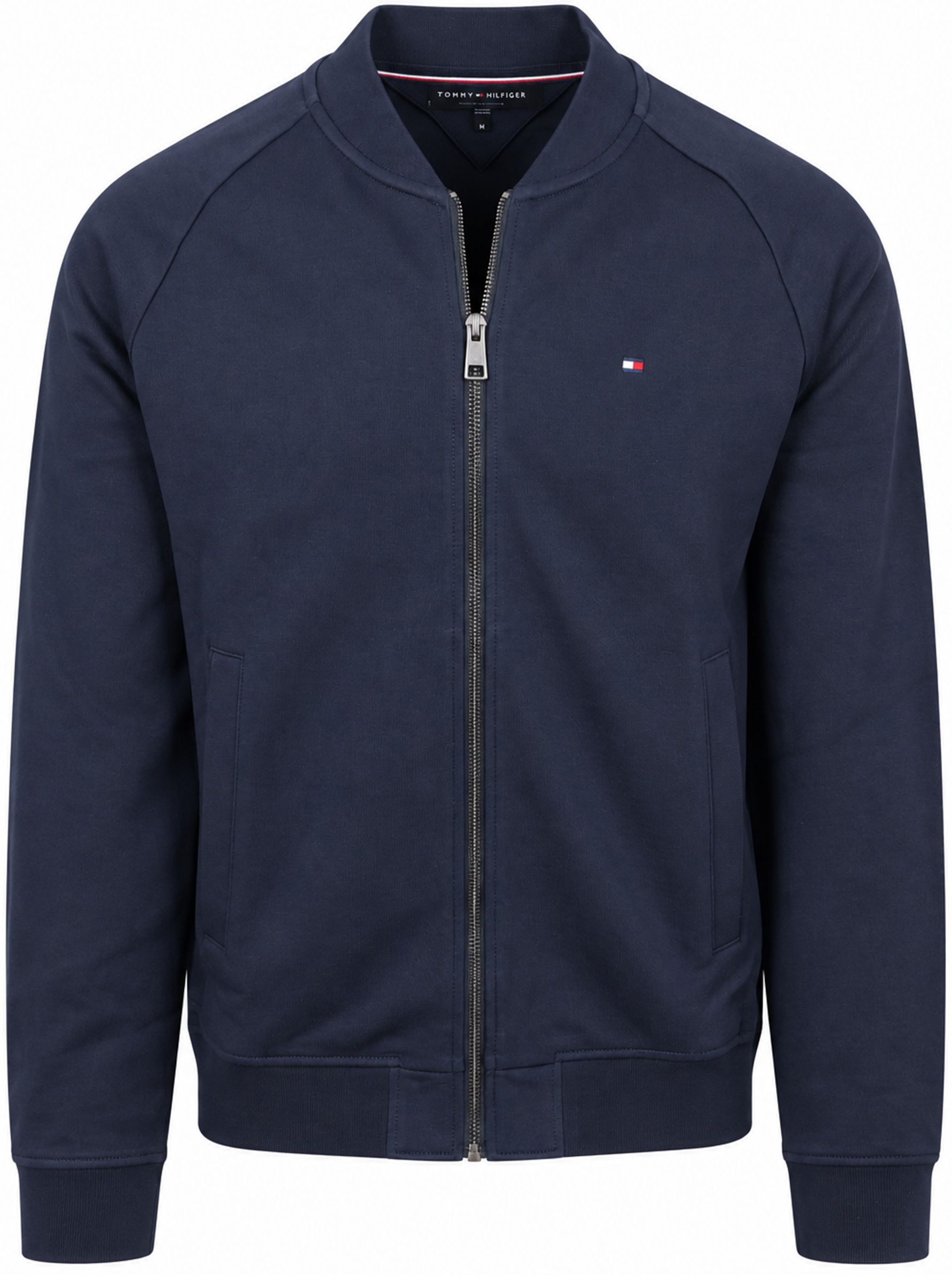 Tommy Hilfiger Kardigan Zip Intechno Granatowy MW0MW44934-DW5