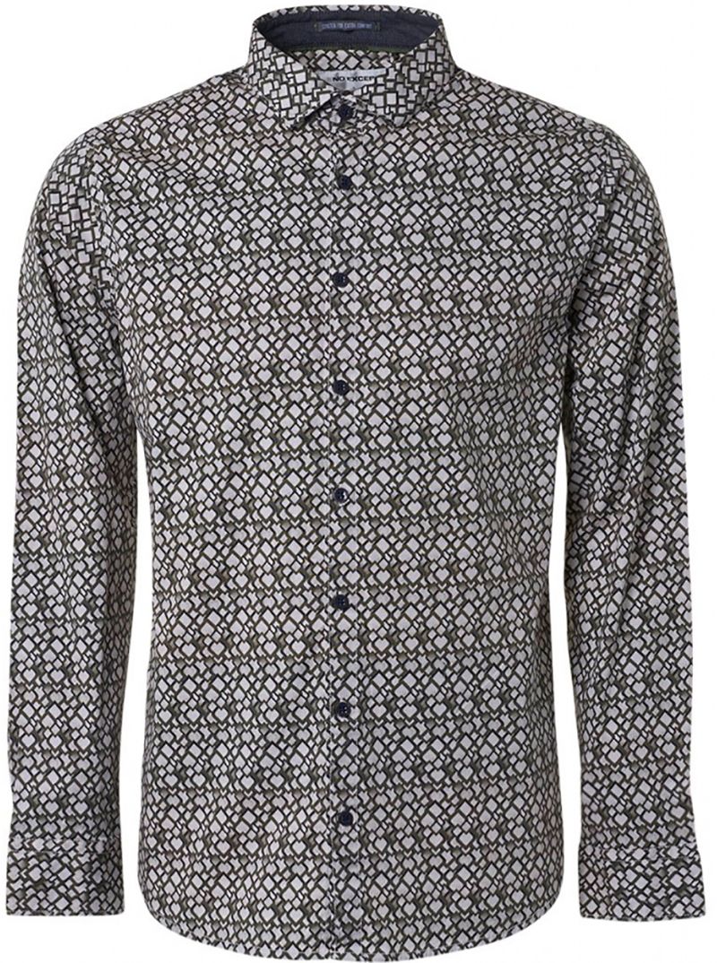 No Excess Overhemd Print Groen 21450767-052 kopen | Suitable