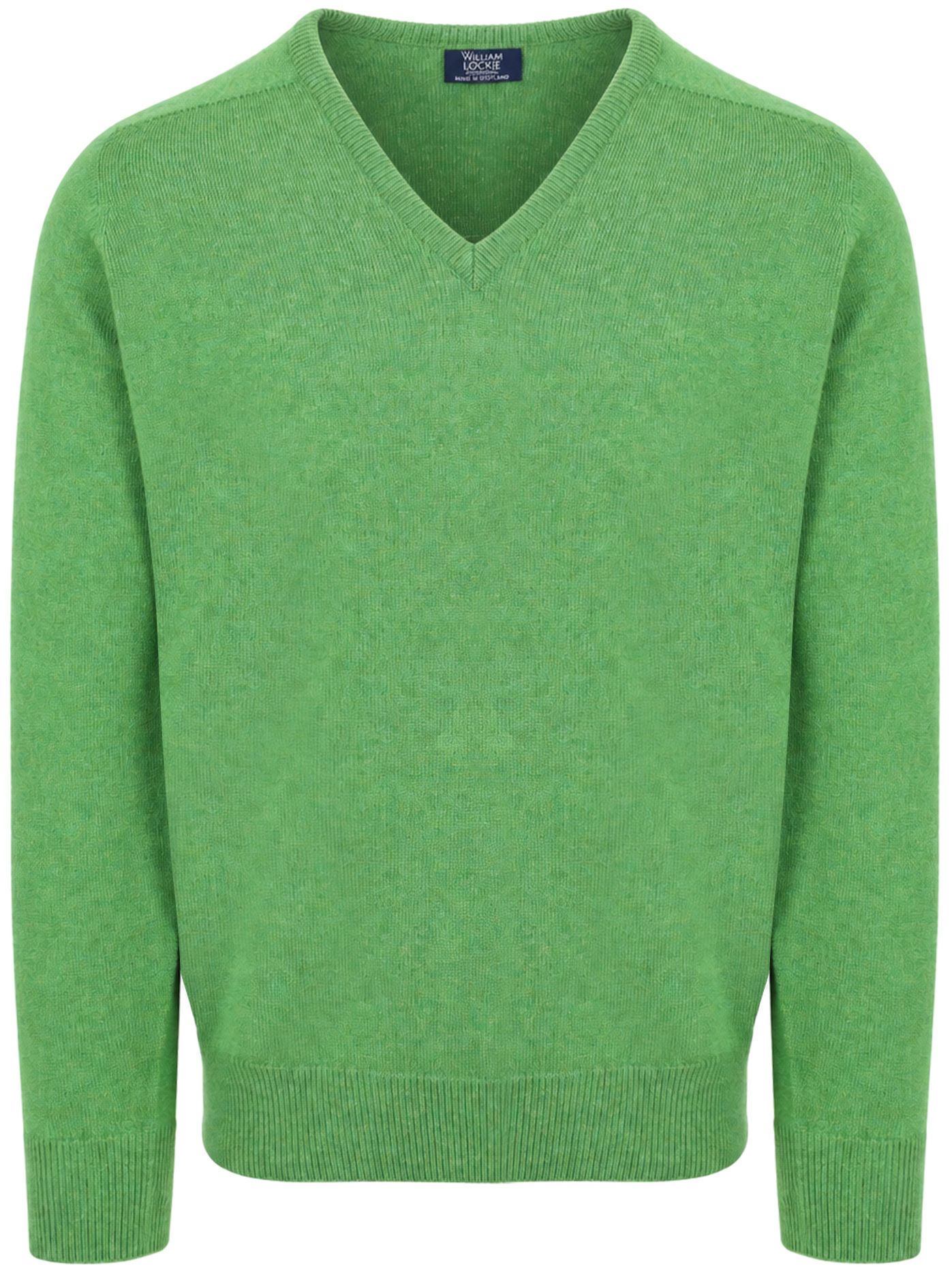 William Lockie V-Neck Lambswool Watercress WG14034-16cm-Watercress order online | Suitable