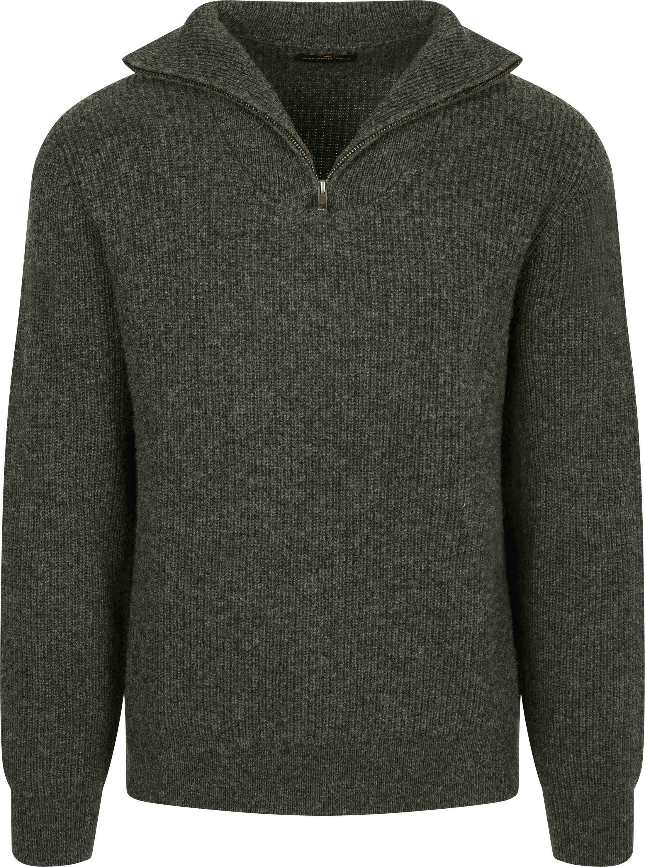 Steppin' Out Half Zip Tröja Lammull Grön PU-FISH-HALFZIP-SO-26.01 Green köp | Suitable