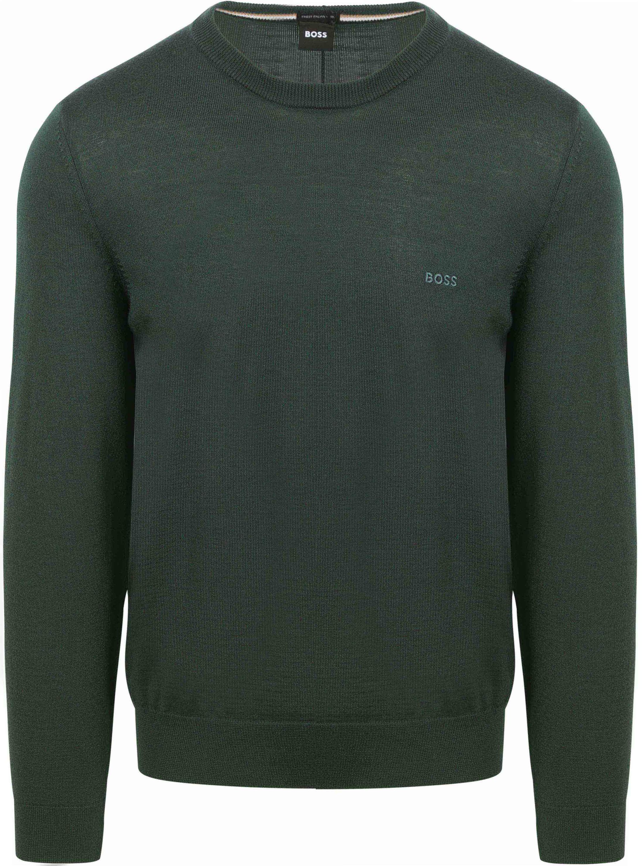 BOSS Pull Botto Wool Dark Green 50476364-385 order online | Suitable