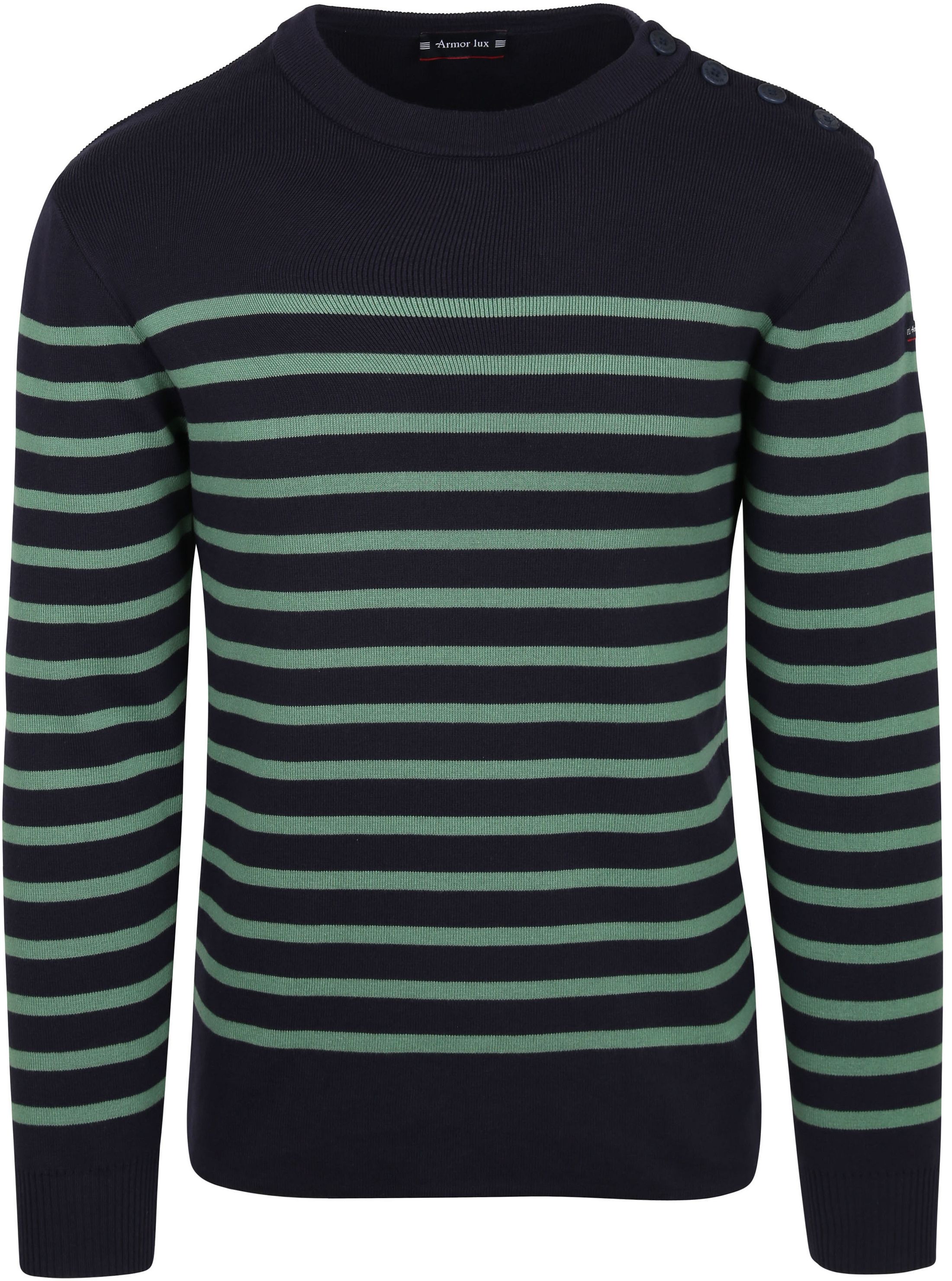 Armor-Lux Pull Groix Rayures Marine Vert 76496-SGC commander en ligne | Suitable