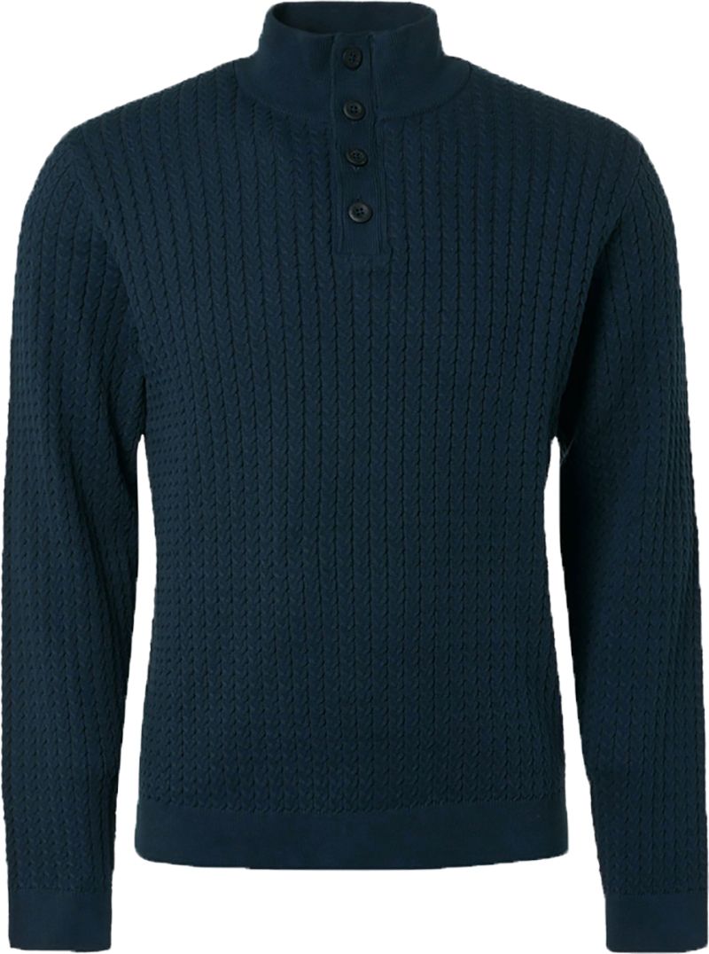 Køb No Excess mockneck-trøje, Navy 21230924-078 | Suitable