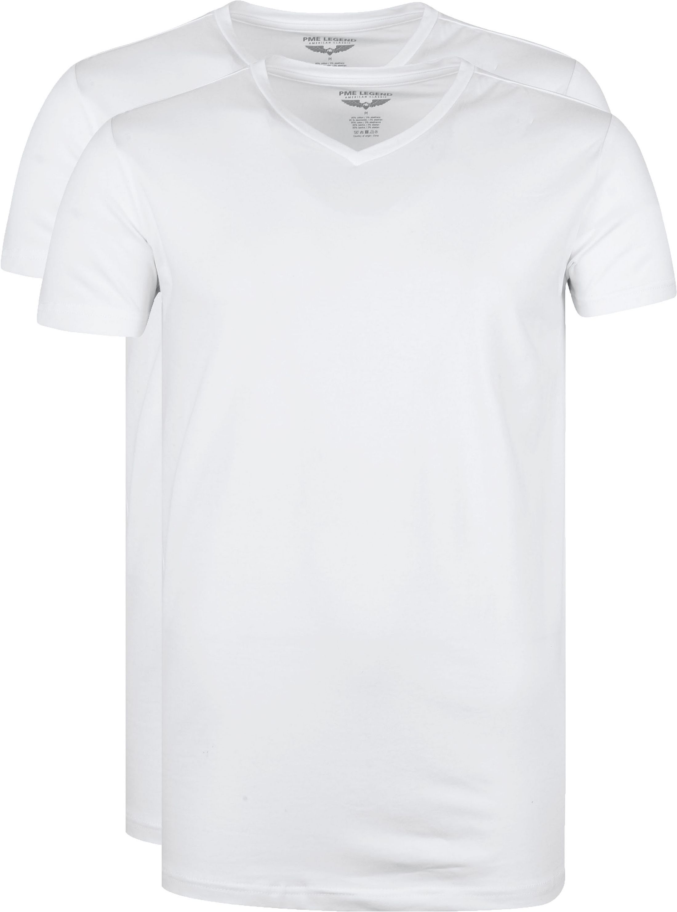 PME Legend T-shirt Biały PUW00230 2-pack