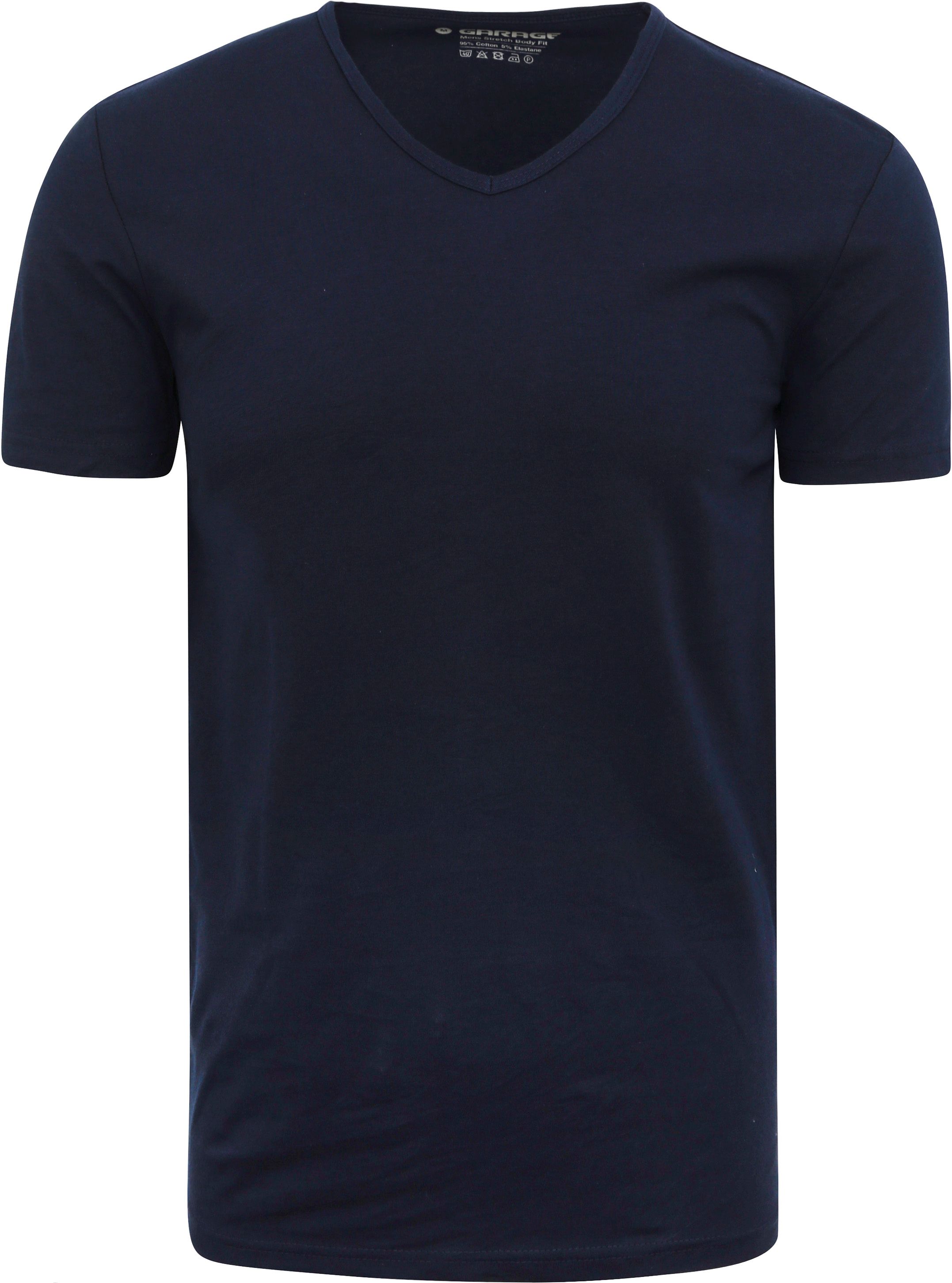 Garage Stretch Basic Dark Blue V-Neck order online | 0202-400 | Suitable Liechtenstein