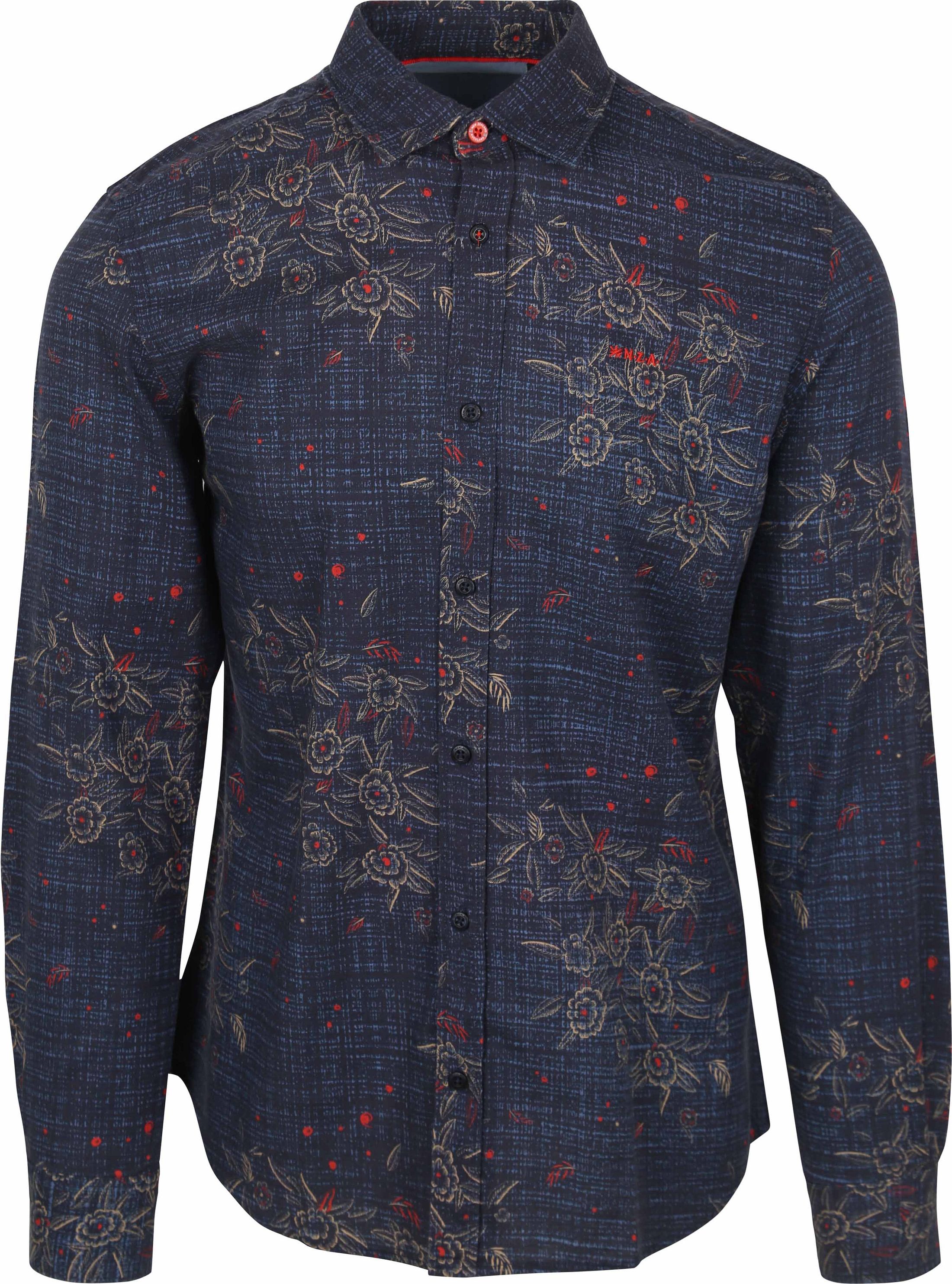 NZA Skjorta Gunner Print Navy 25AN557-1648