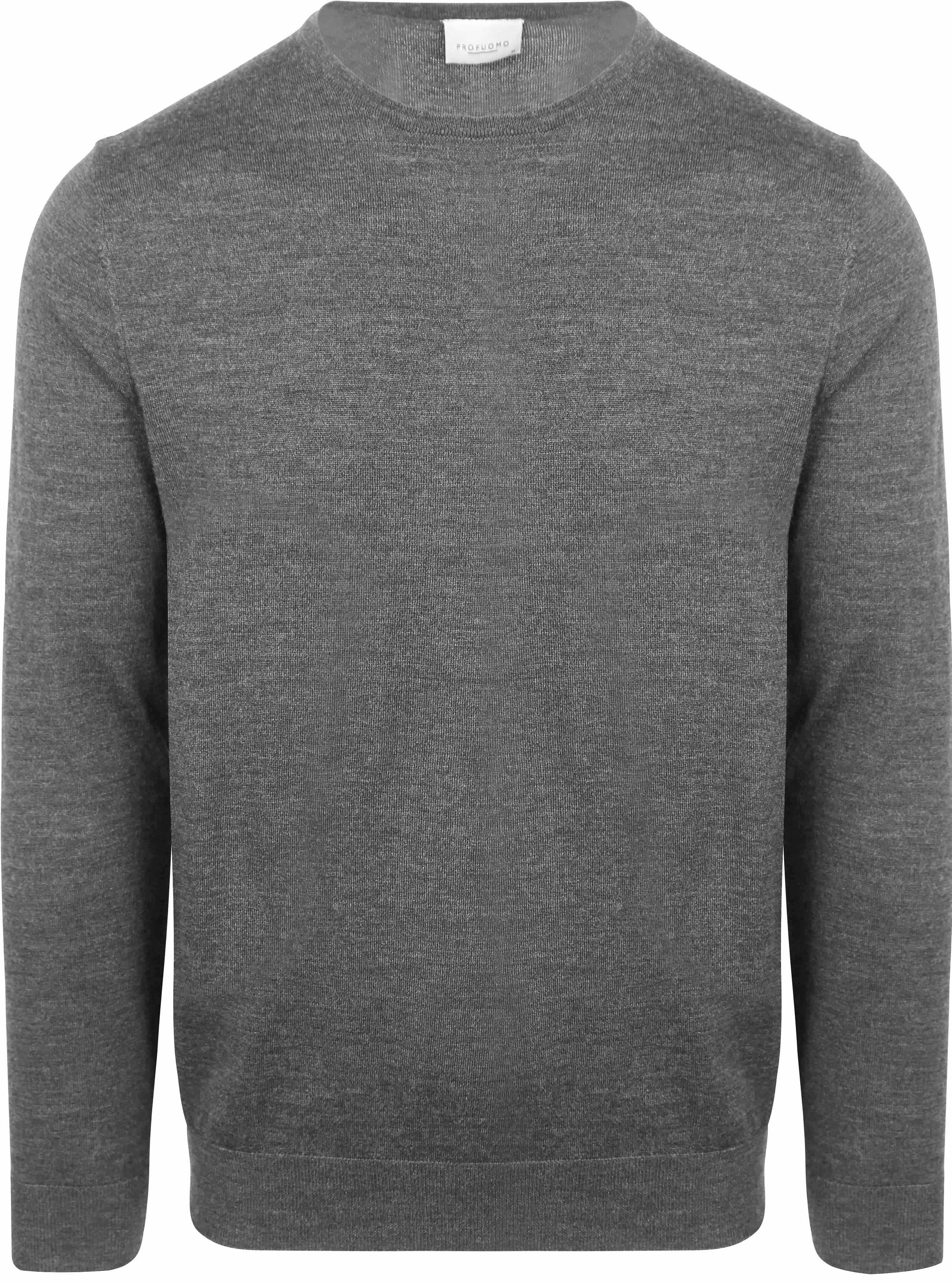 Profuomo Pullover Merinowol Grijs PP2J00011B-C kopen | Suitable