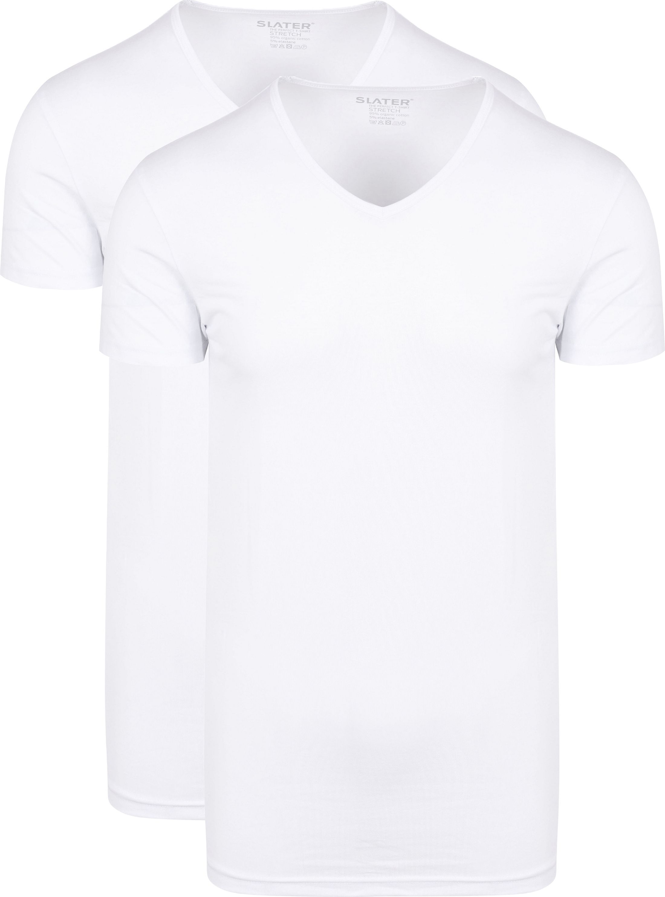 Slater T-shirt Biały 6600 2-pack