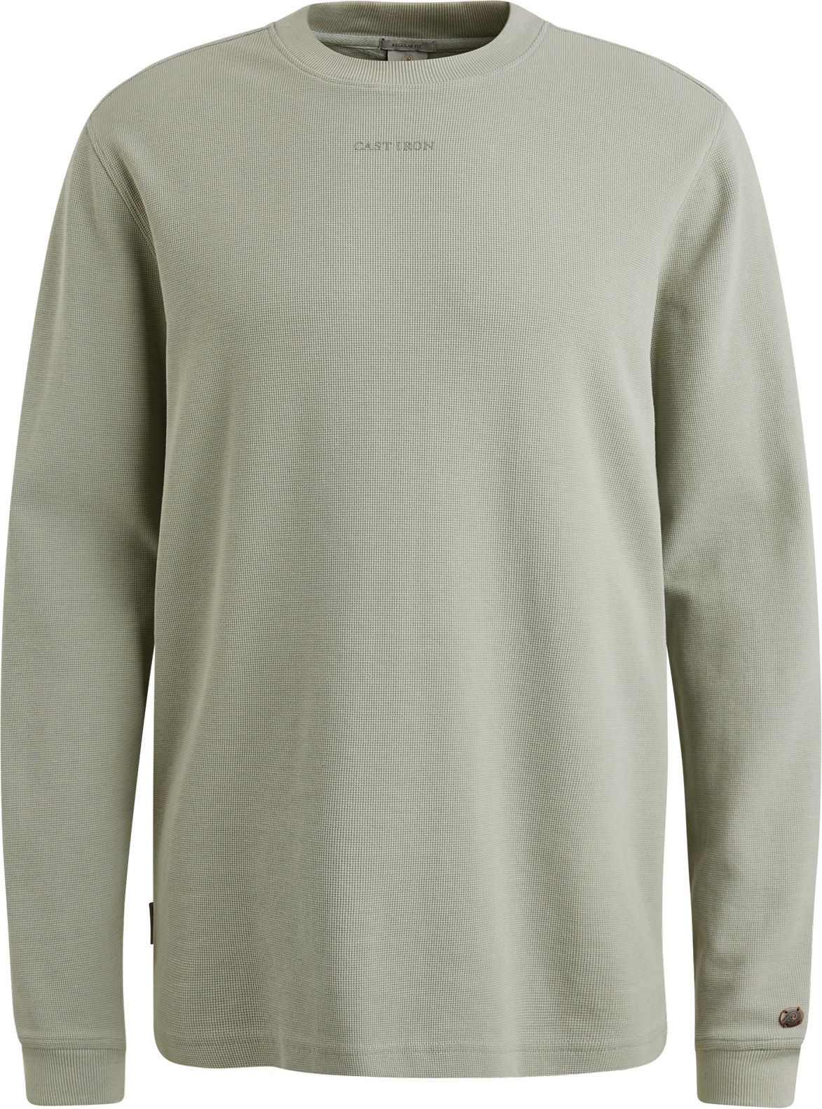 Cast Iron Longsleeve T-shirt Waffle Lichtgroen CTS2508584-9040 kopen | Suitable