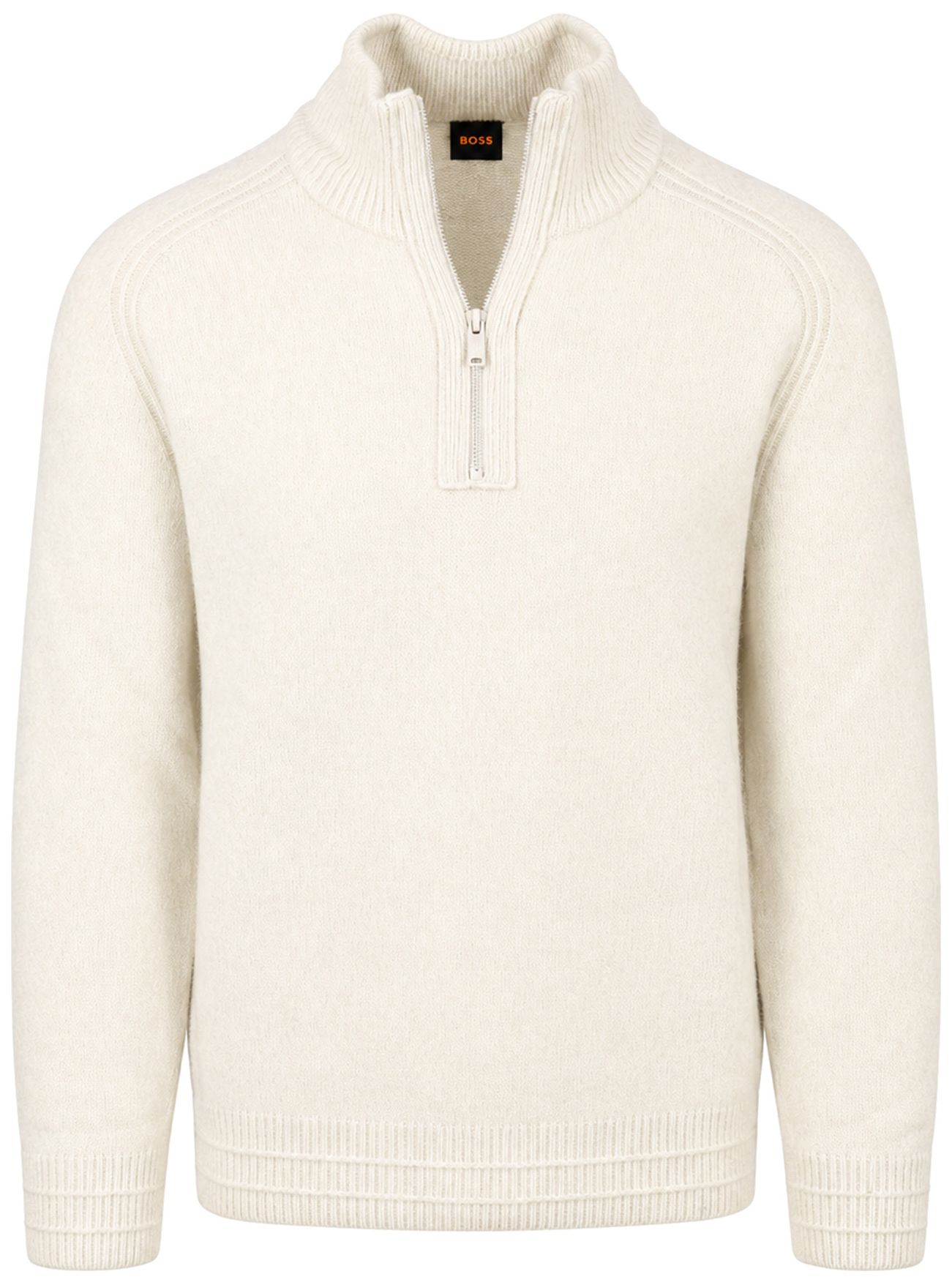 BOSS Awoolio Half Zip Pull Ecru commander en ligne | 50571407-271 | Suitable Luxembourg