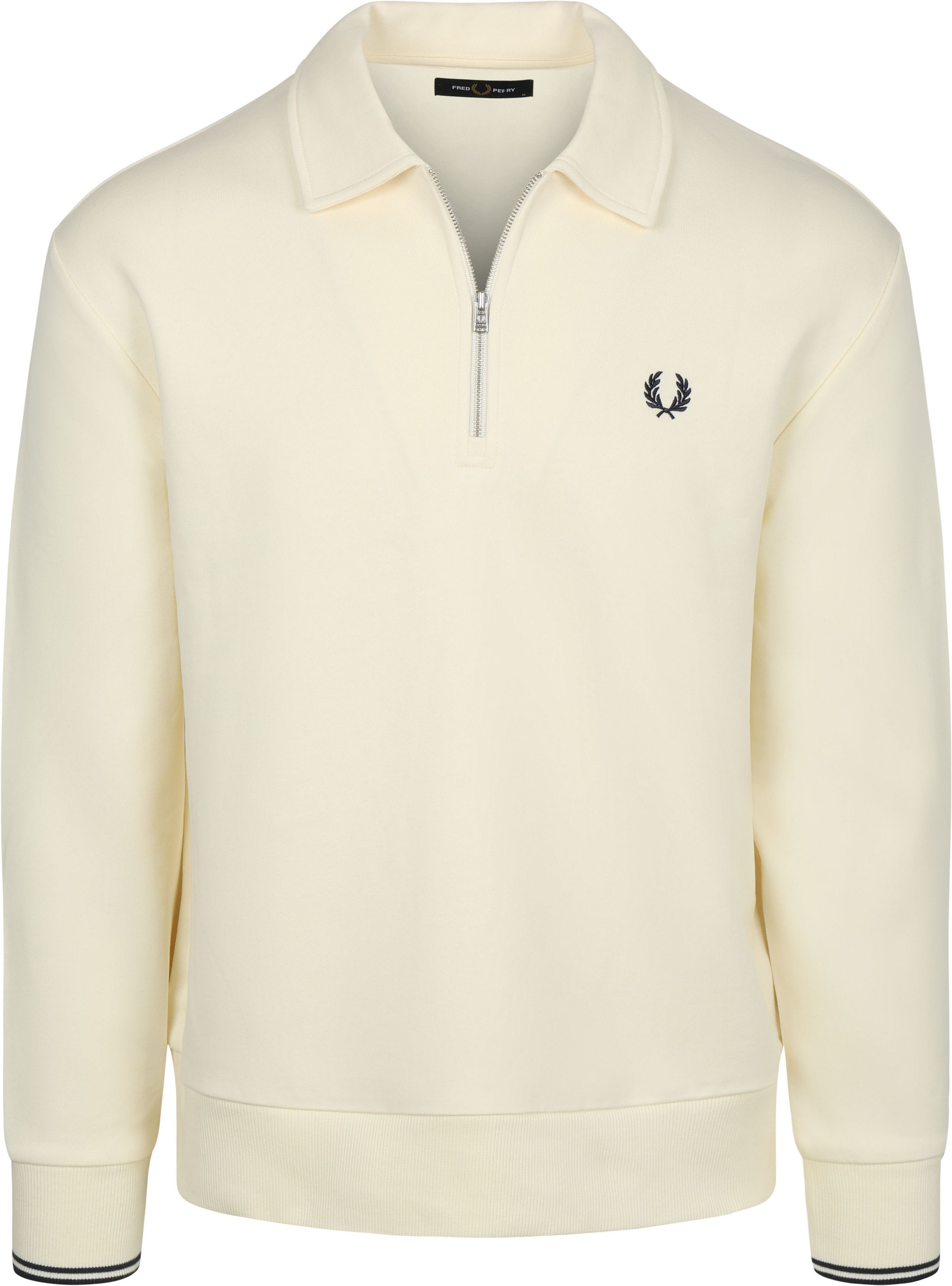 Fred Perry Longsleeve Half Zip Polo Shirt Ecru order online | M2426-170 | Suitable Spain