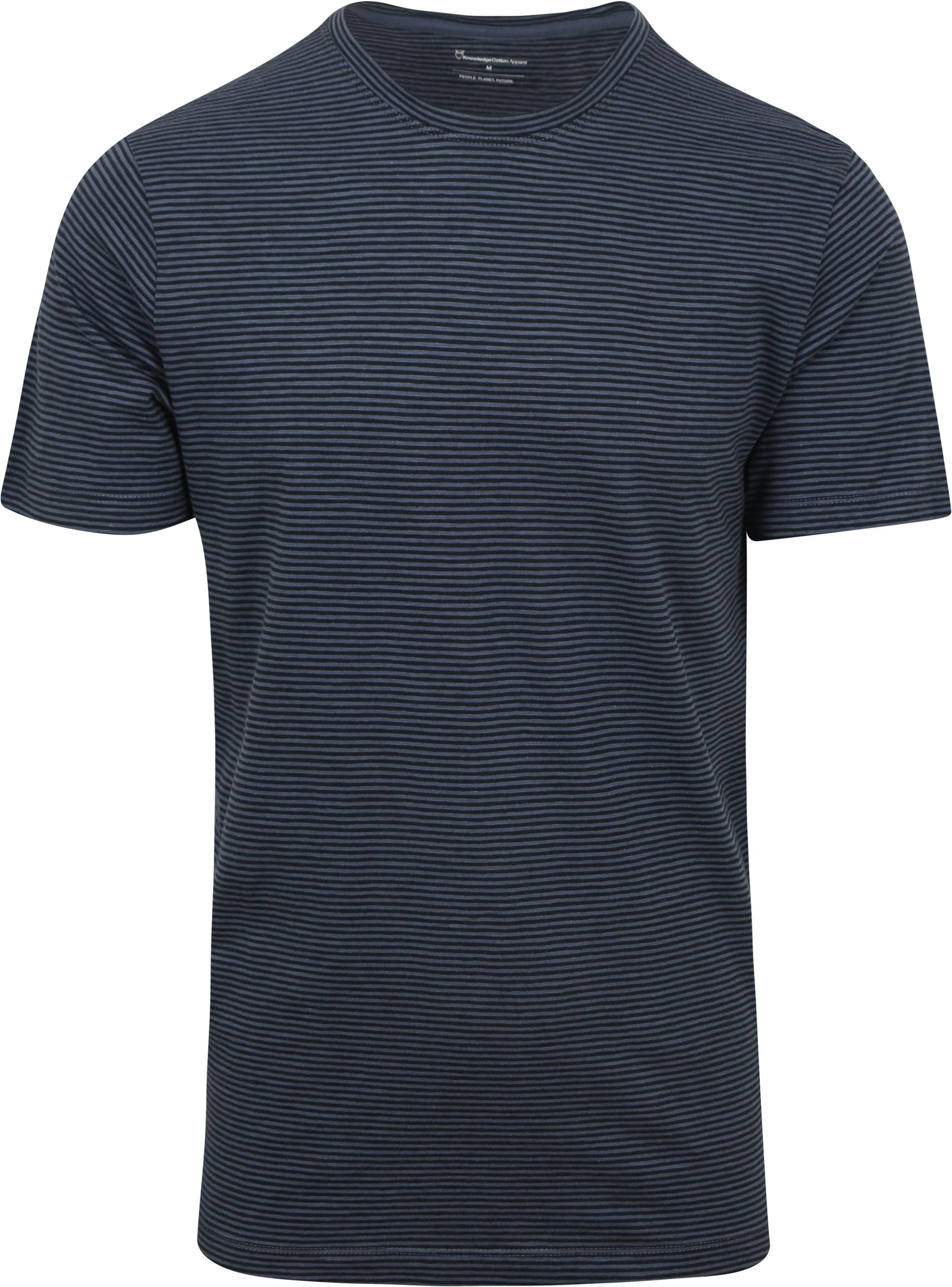 KnowledgeCotton Apparel T-shirt Rand Navy 1010012-8036