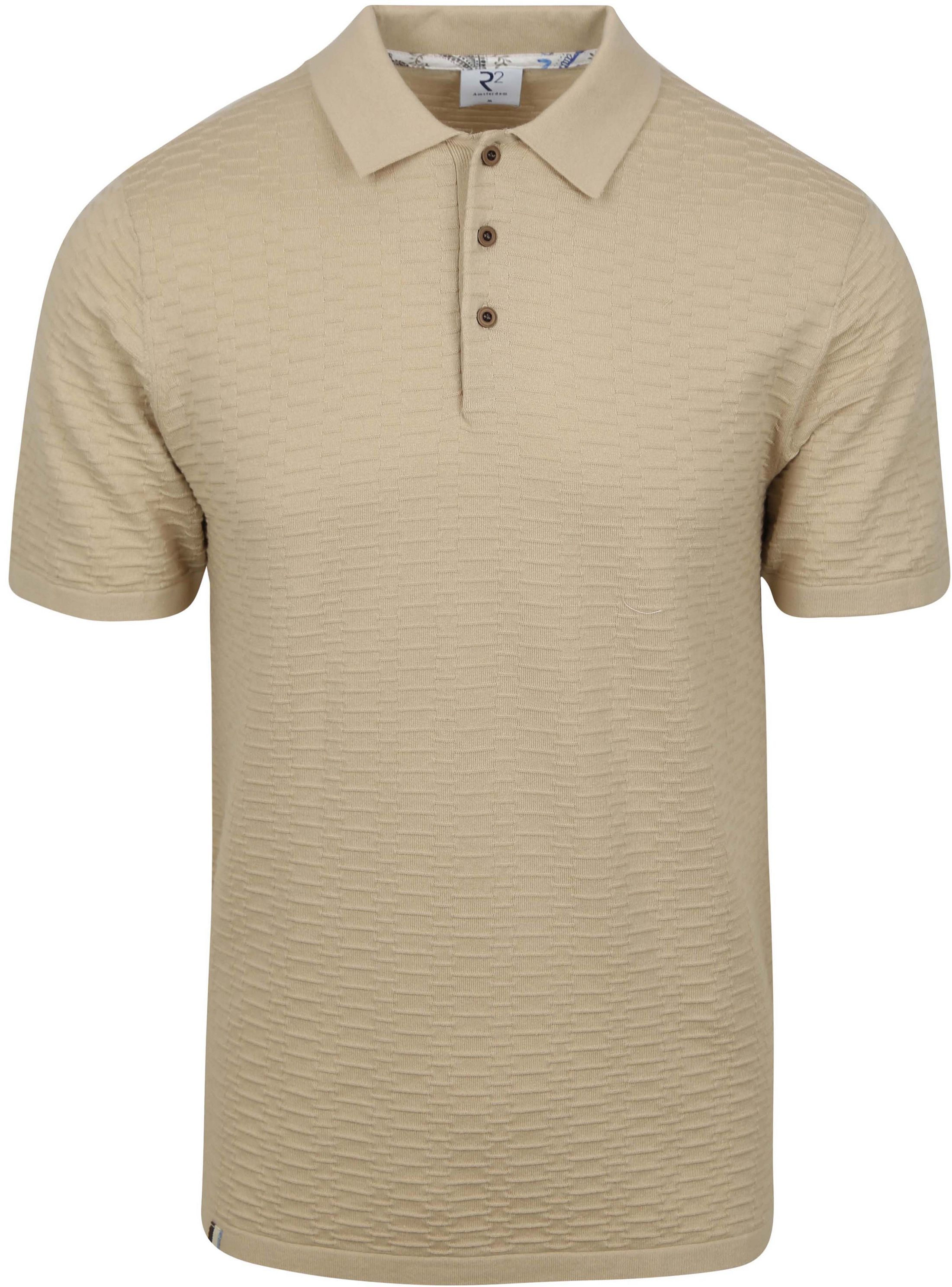R2 Polo Strikket Beige 128.KNITPOLO.002-045